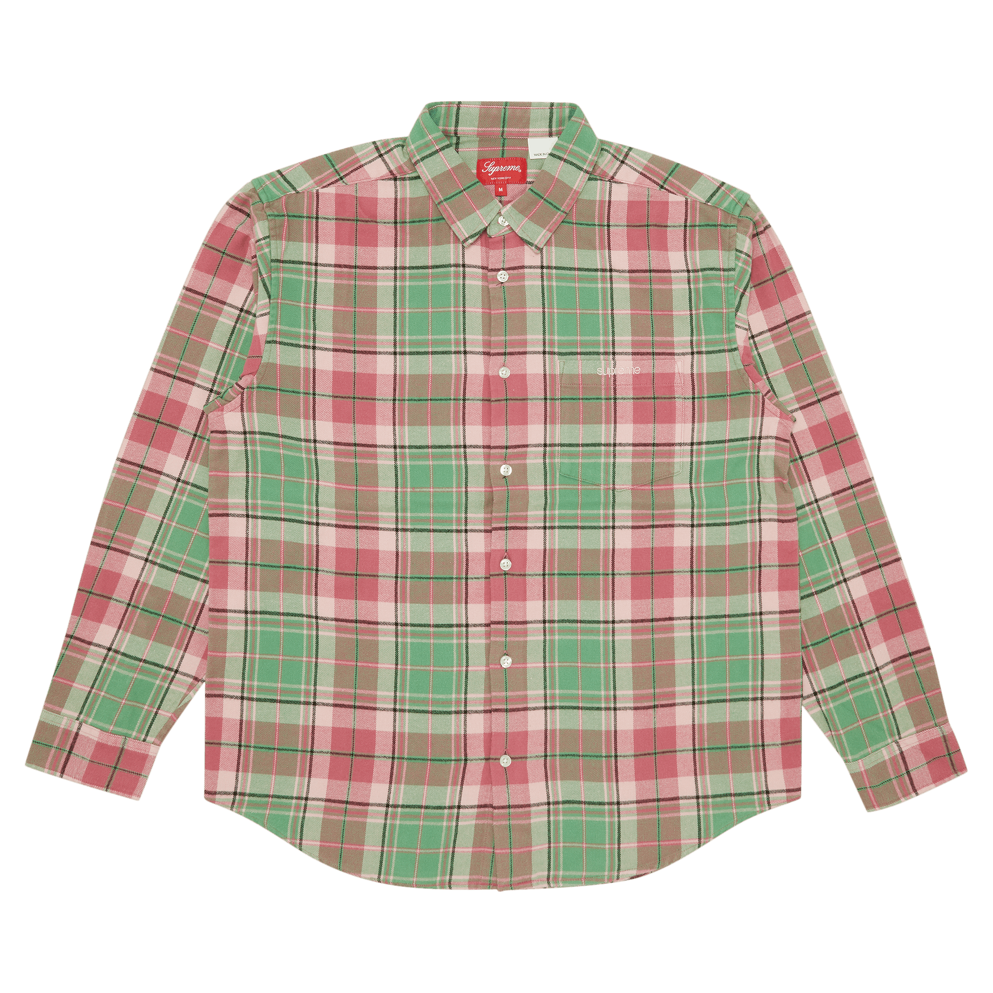 Pre-owned Supreme Plaid Flannel Shirt 'pink'