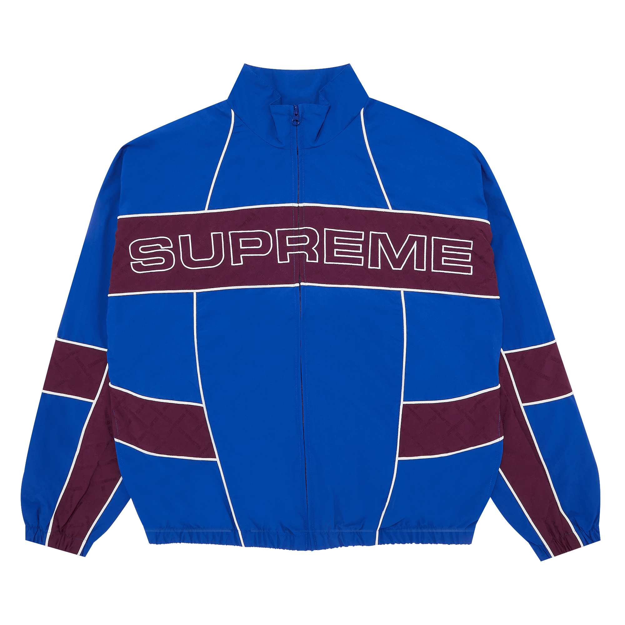 Pre-owned Supreme Jacquard Panel Track Jacket 'royal' In Blue