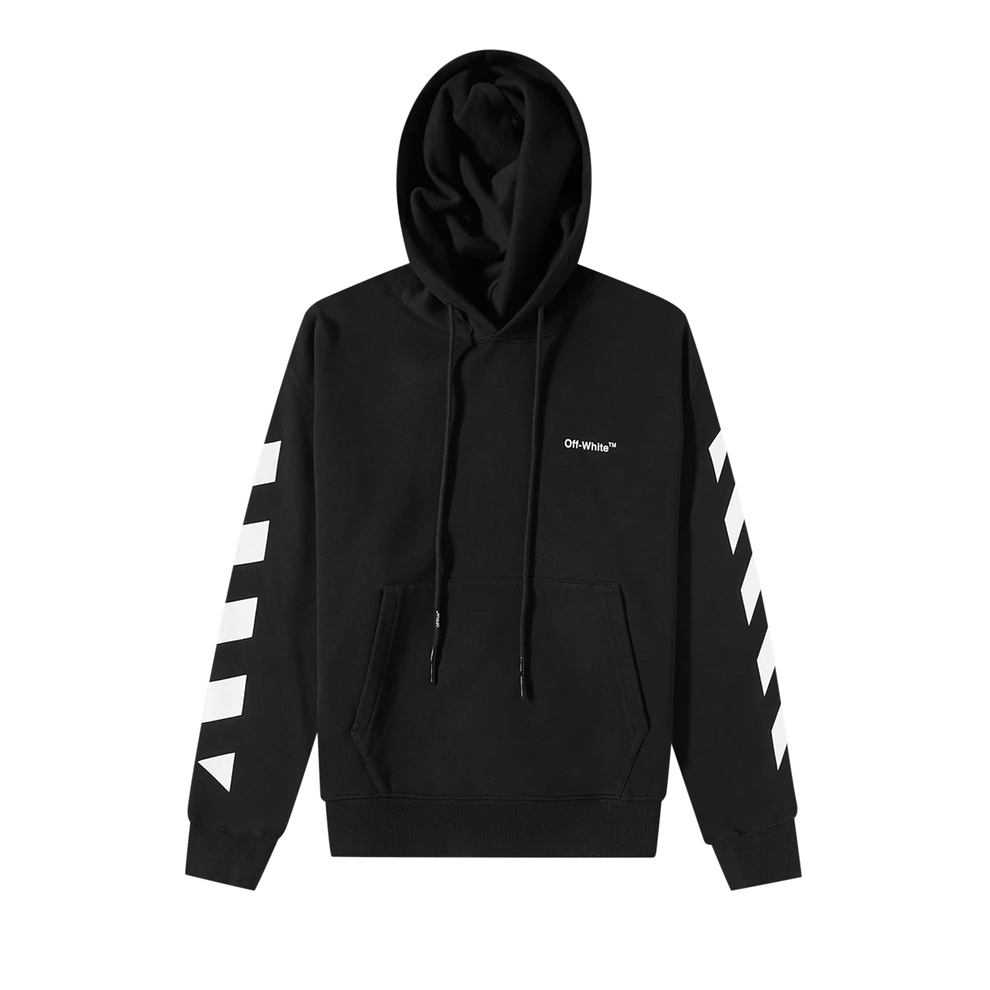 Off-White Diag Helvetica Over Hoodie 'Black/White'