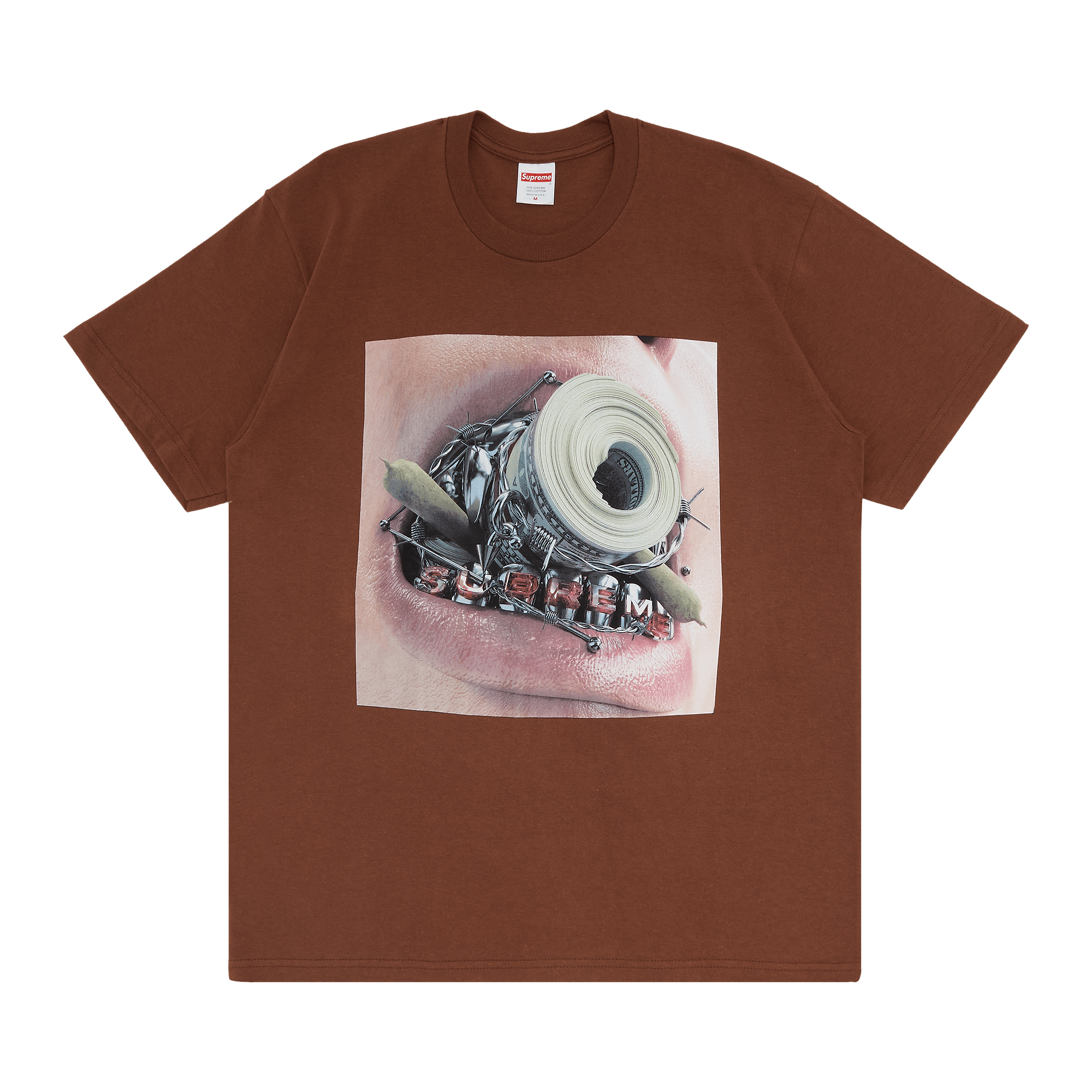 Supreme Braces Tee 'Brown'