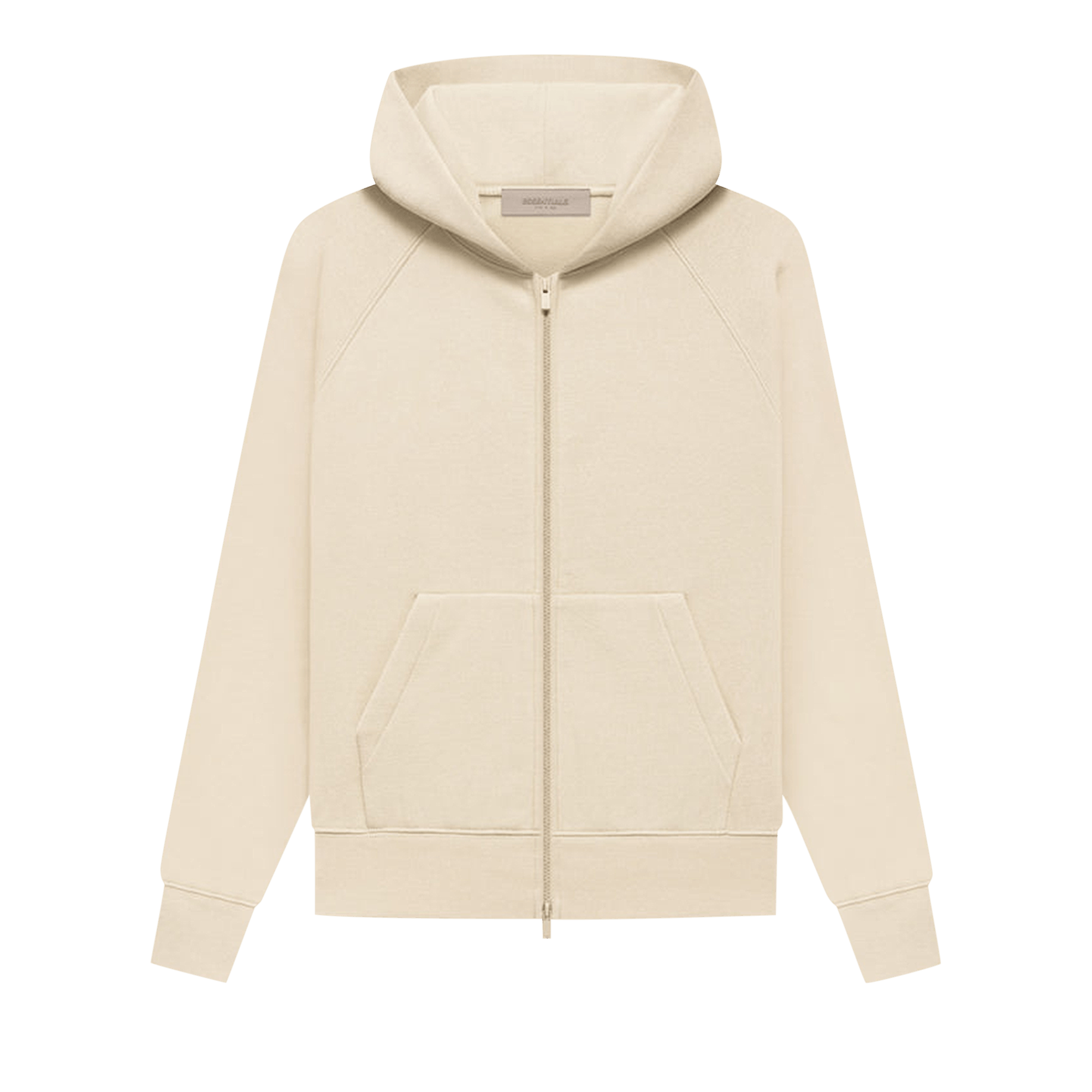 Pre-owned Essentials Fear Of God  Kids Full Zip Hoodie 'egg Shell' In Cream
