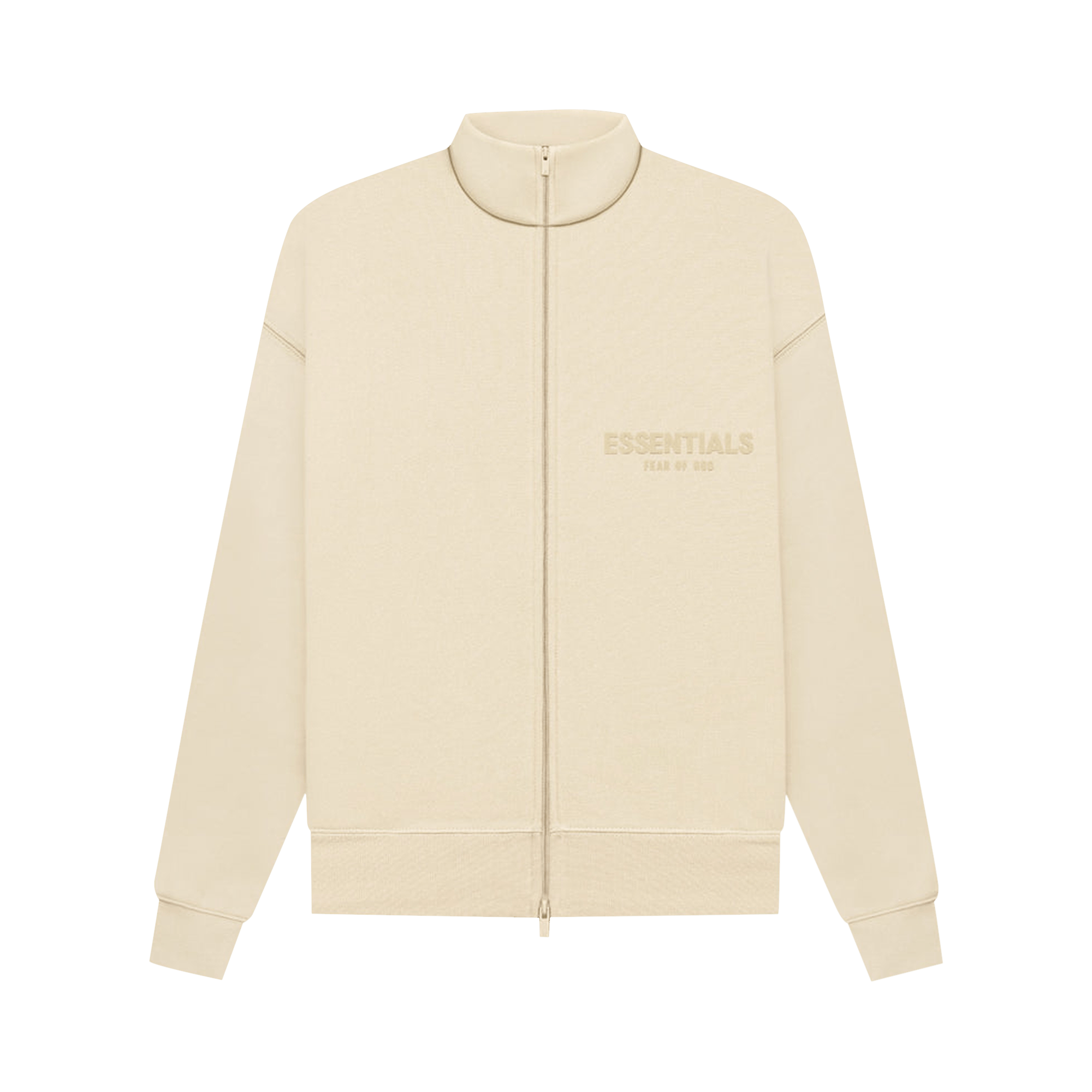 Pre-owned Essentials Fear Of God  Full Zip Jacket 'egg Shell' In Cream