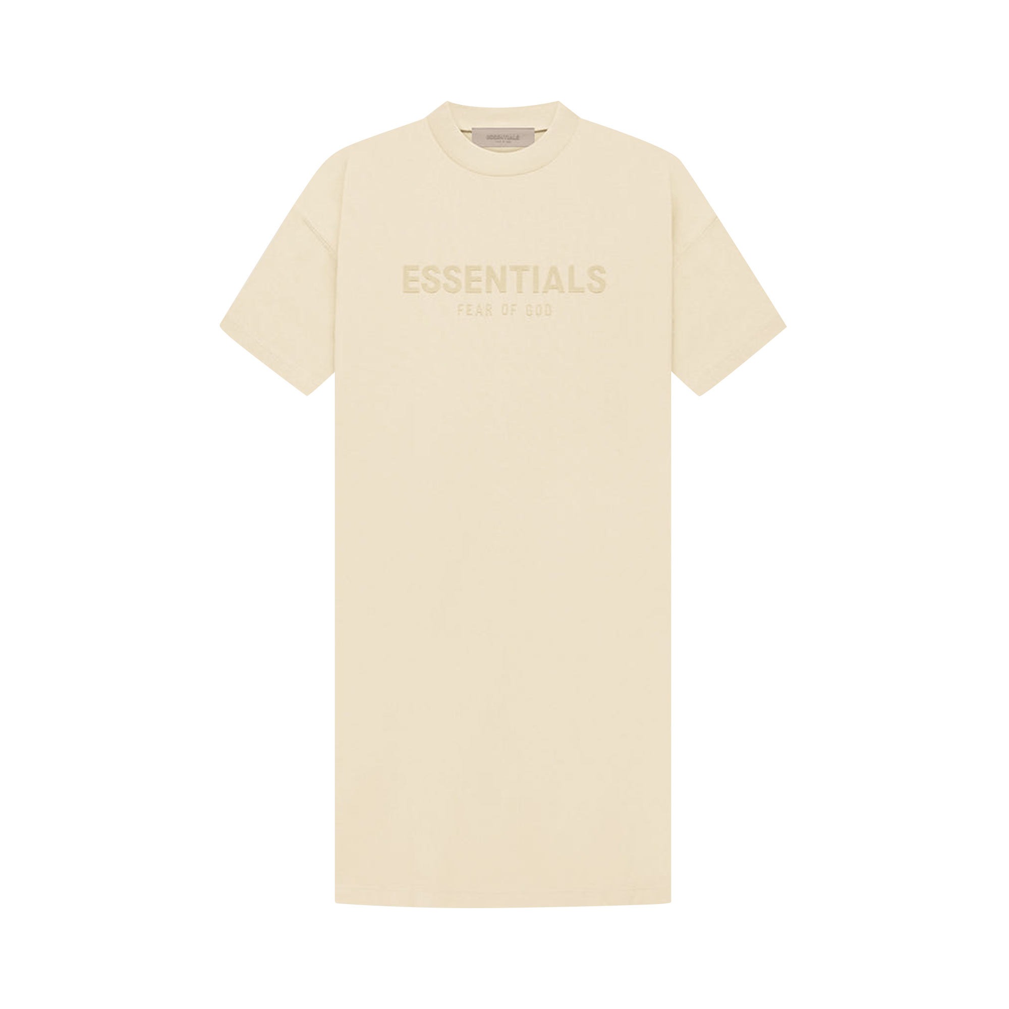 Pre-owned Essentials Fear Of God  Tee Dress 'egg Shell' In Cream