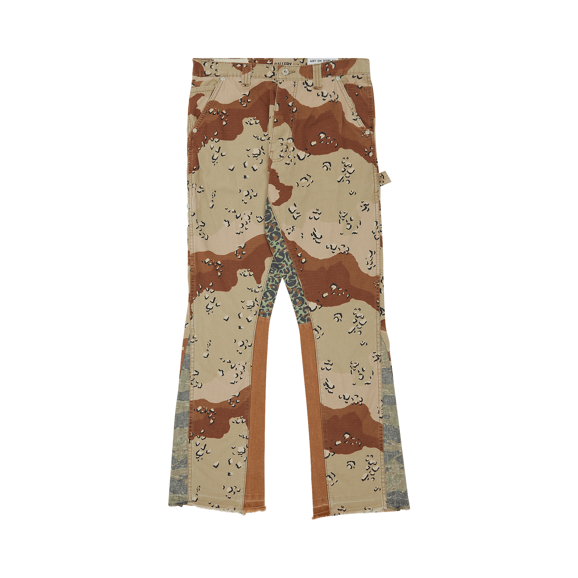 Pre-owned Gallery Dept. Camo La Flare Pants 'chocolate Chip' In Multi-color
