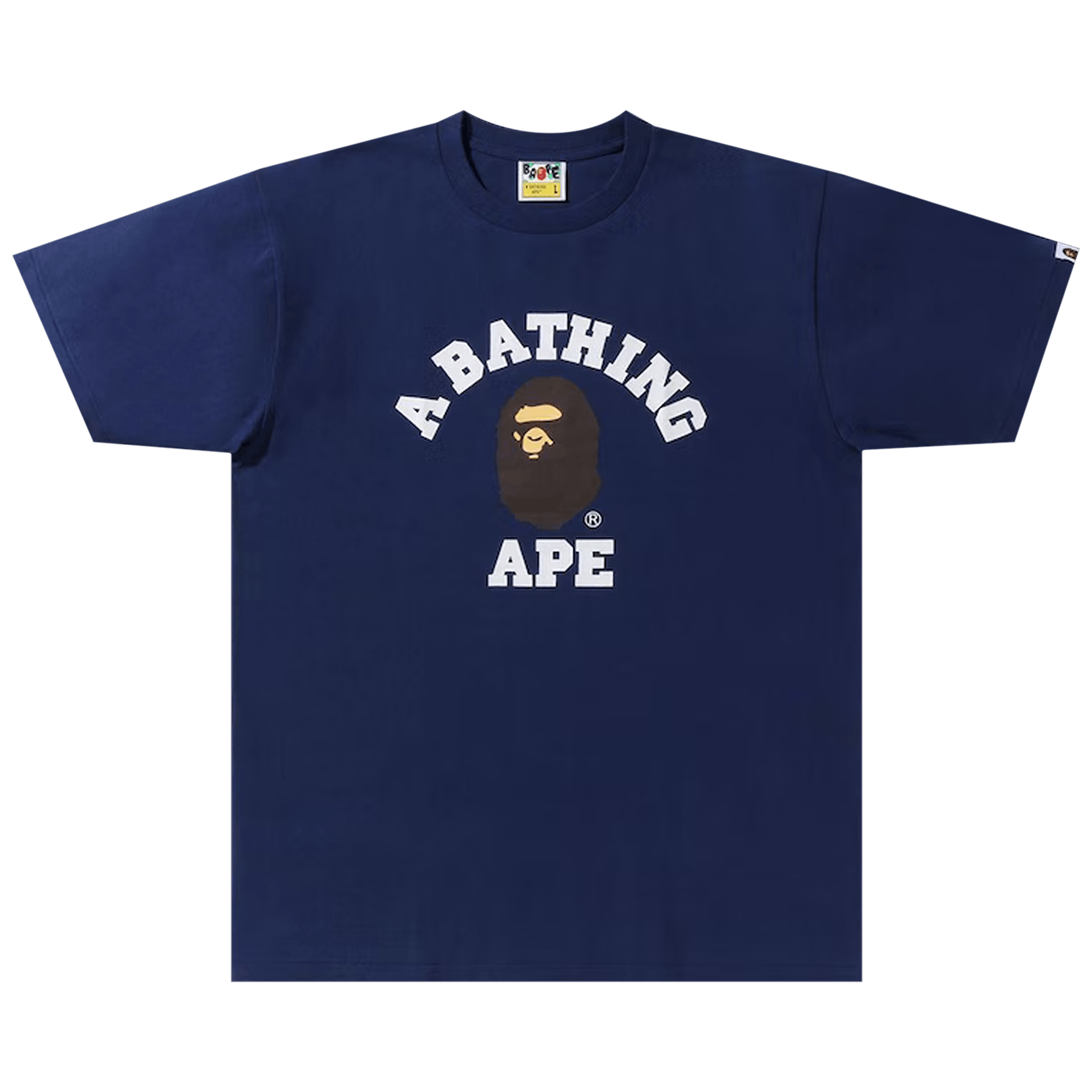 BAPE Online Exclusive College Tee 'Navy' 2022