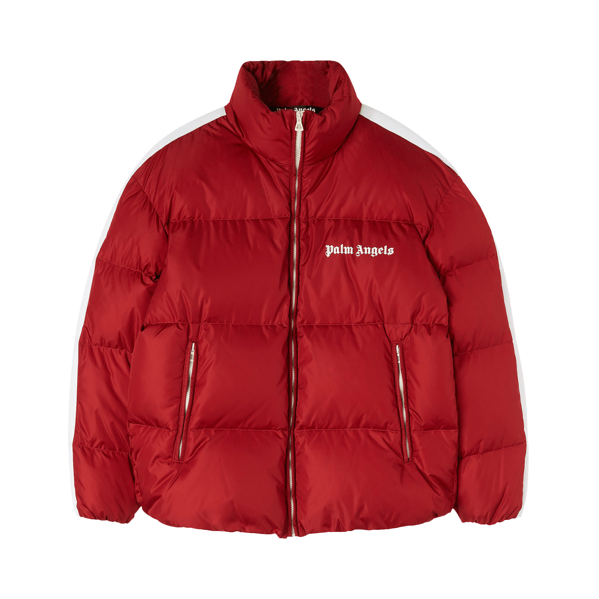 Pre-owned Palm Angels Classic Track Down Jacket 'red/white'