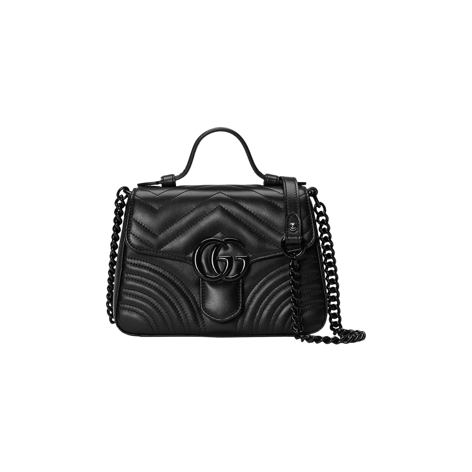 Gucci GG Marmont Mini Top Handle Bag 'Black'