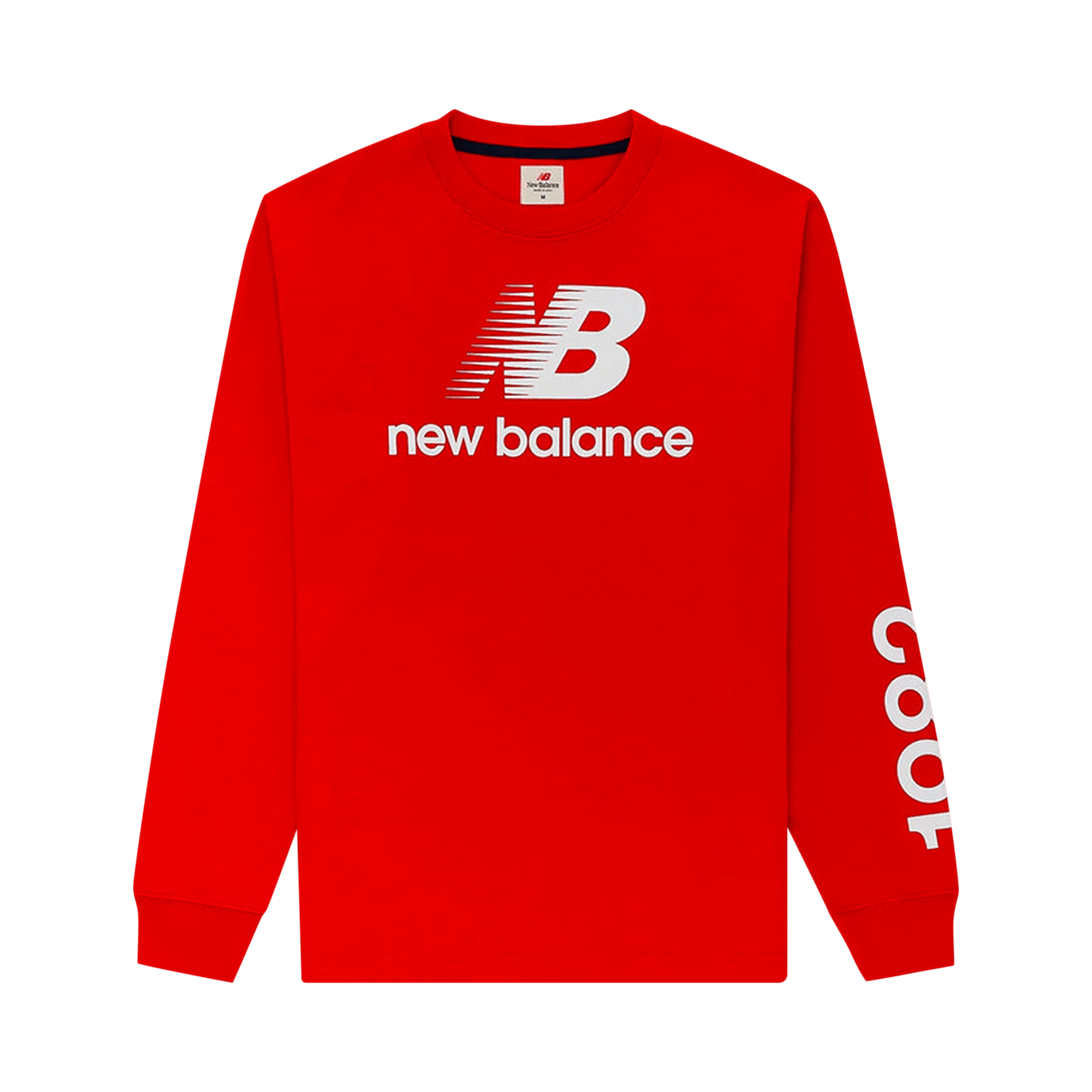 Pre-owned New Balance Made In Usa Heritage Long-sleeve Tee 'team Red'