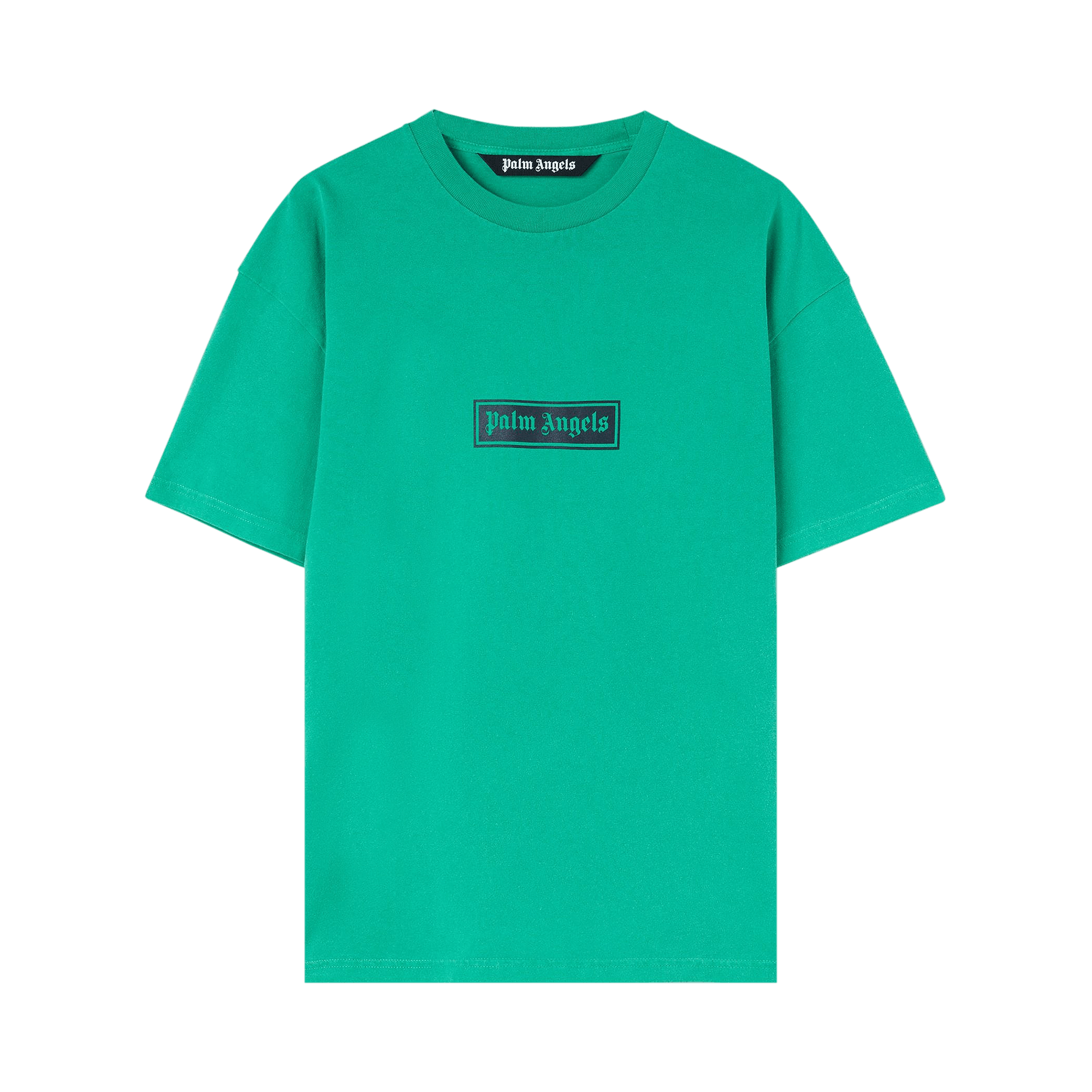 Pre-owned Palm Angels Gd Box Logo Tee 'green/white'