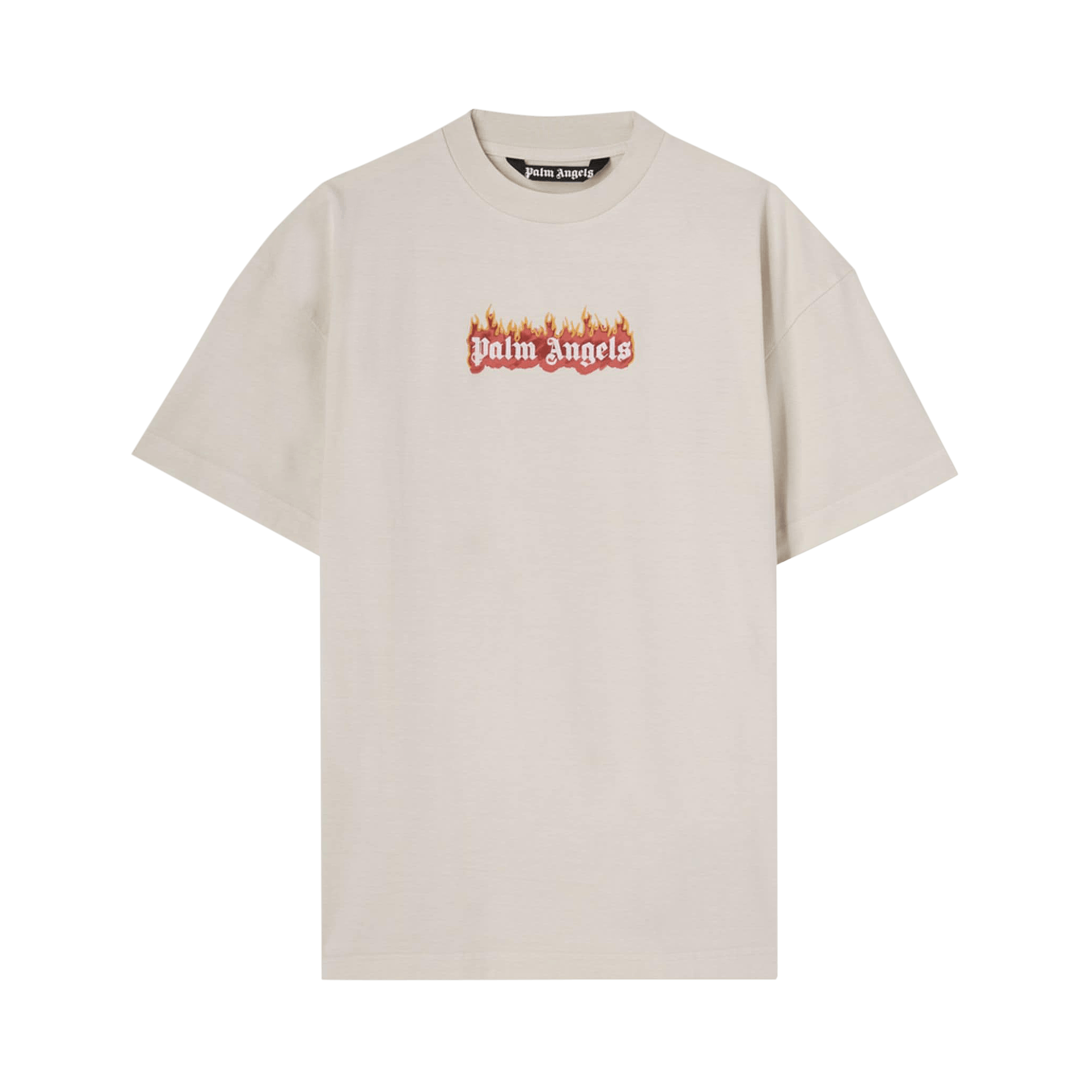 Pre-owned Palm Angels Gd Burning Logo Classic Tee 'off White'