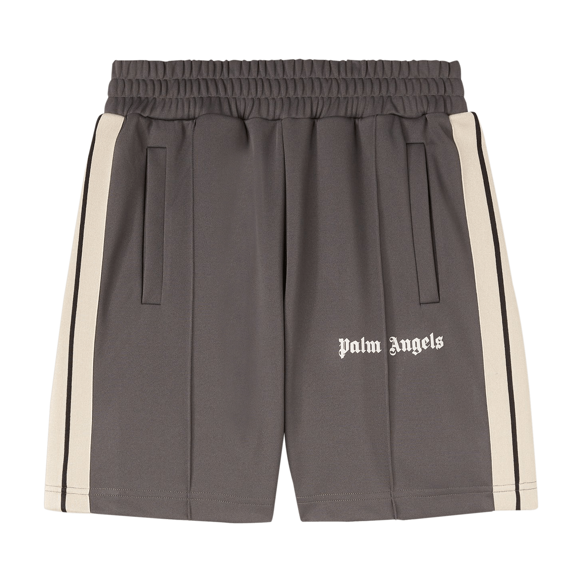 Pre-owned Palm Angels Track Short 'black/off White'