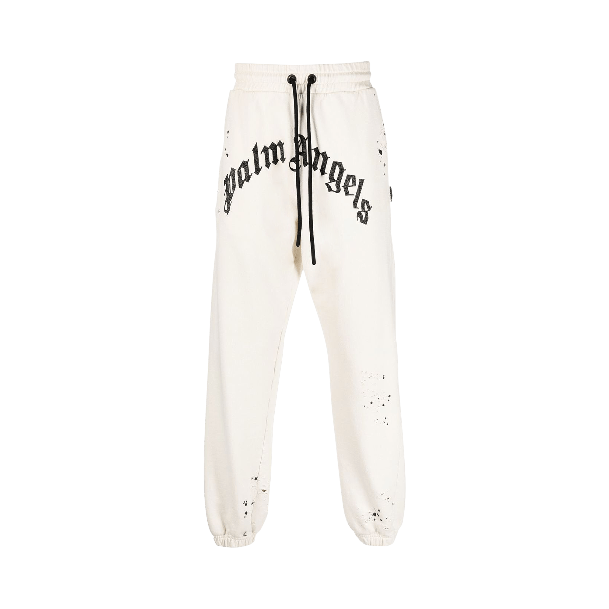 Palm Angels GD Glittered Logo Sweatpants 'Off White'