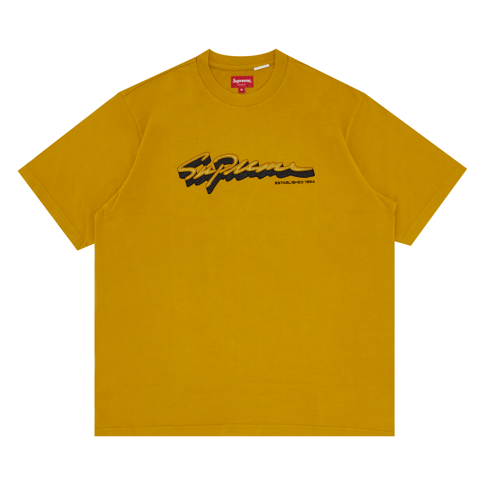 Supreme Shadow Script Short-Sleeve Top 'Dusty Yellow'