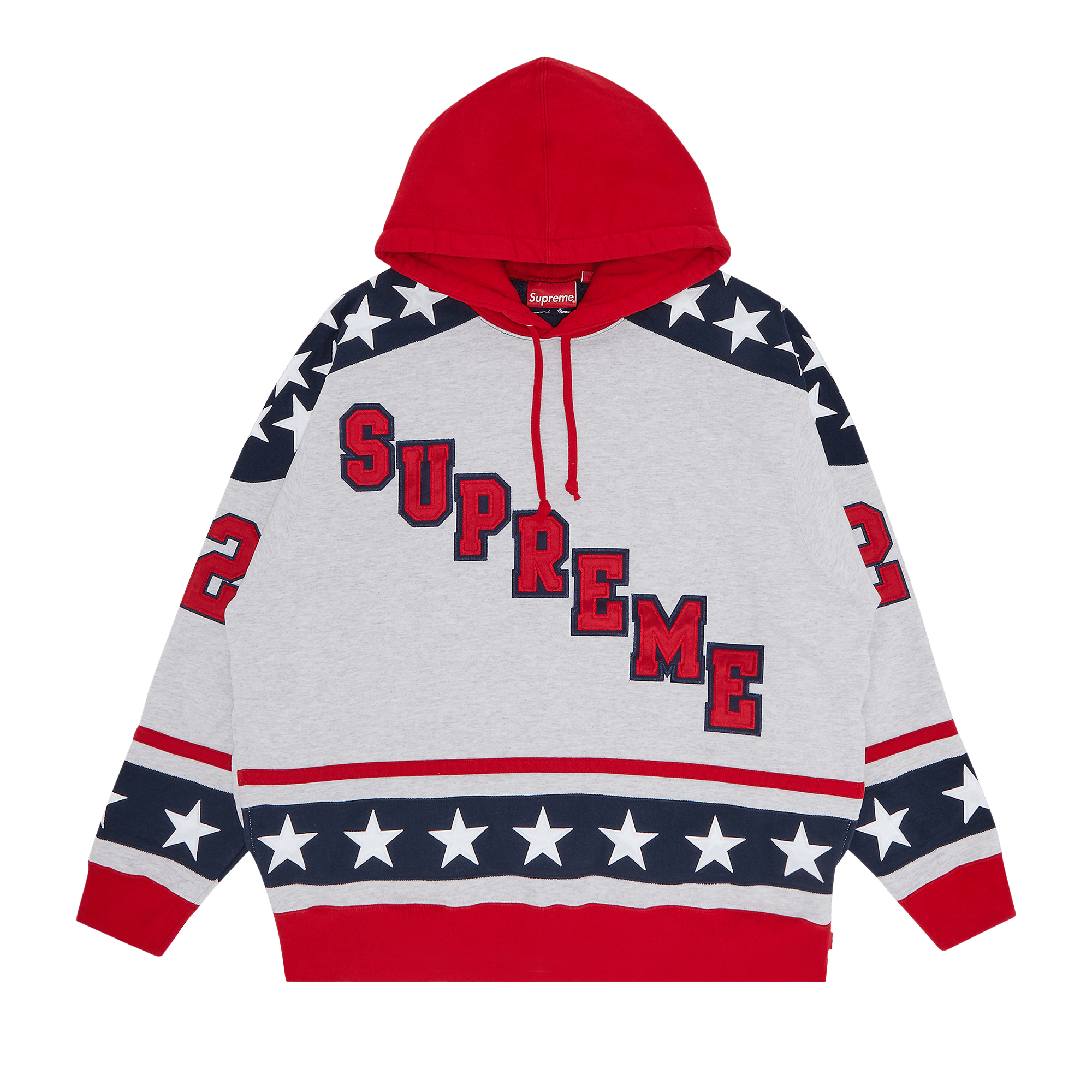 Supreme Hockey Hooded Sweatshirt 'Ash Grey'