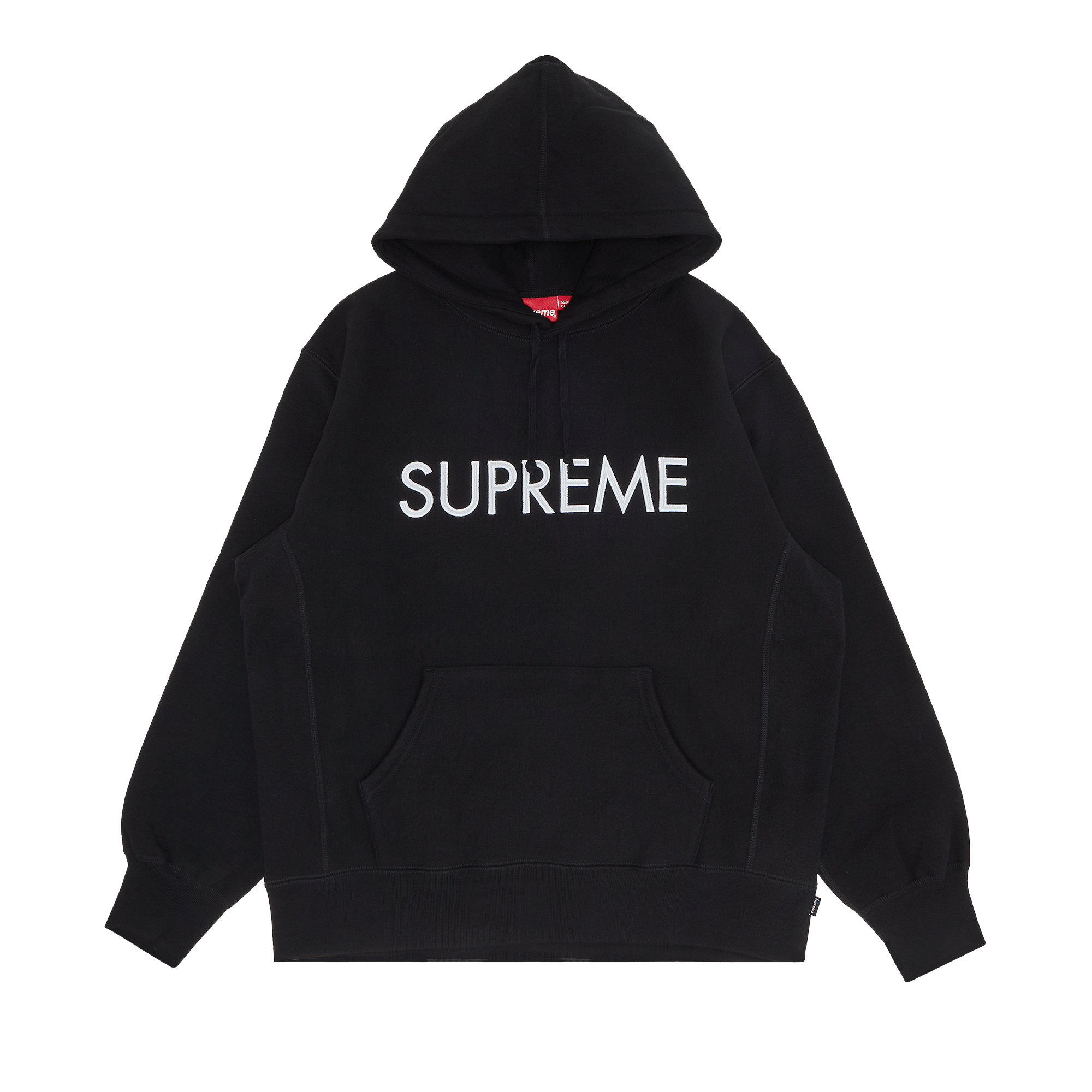 Supreme Capital Hooded Sweatshirt 'Black'