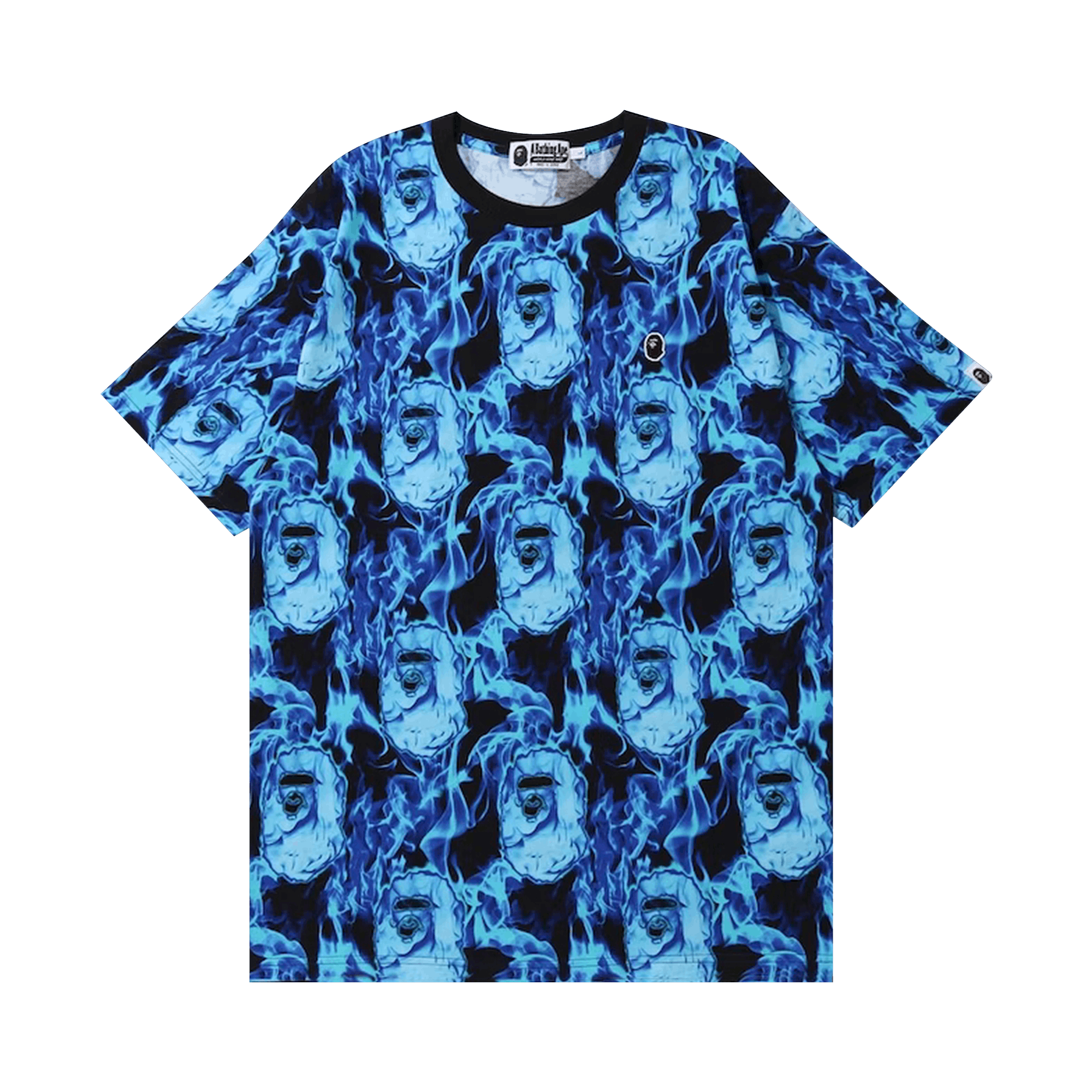 BAPE Flame Wide Tee 'Blue'