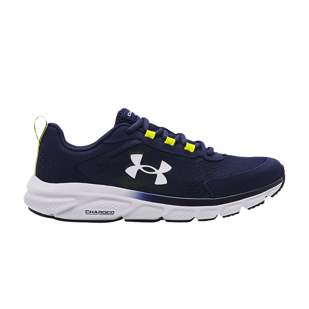 Pre-owned Under Armour Charged Assert 9 'midnight Navy Yellow Ray' In Blue