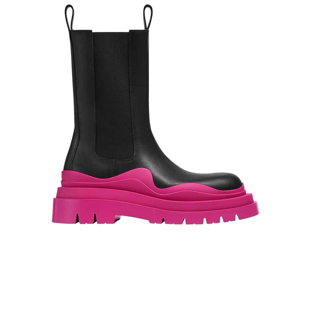 Bottega Veneta Wmns Tire Boot 'Black Hollyhock'