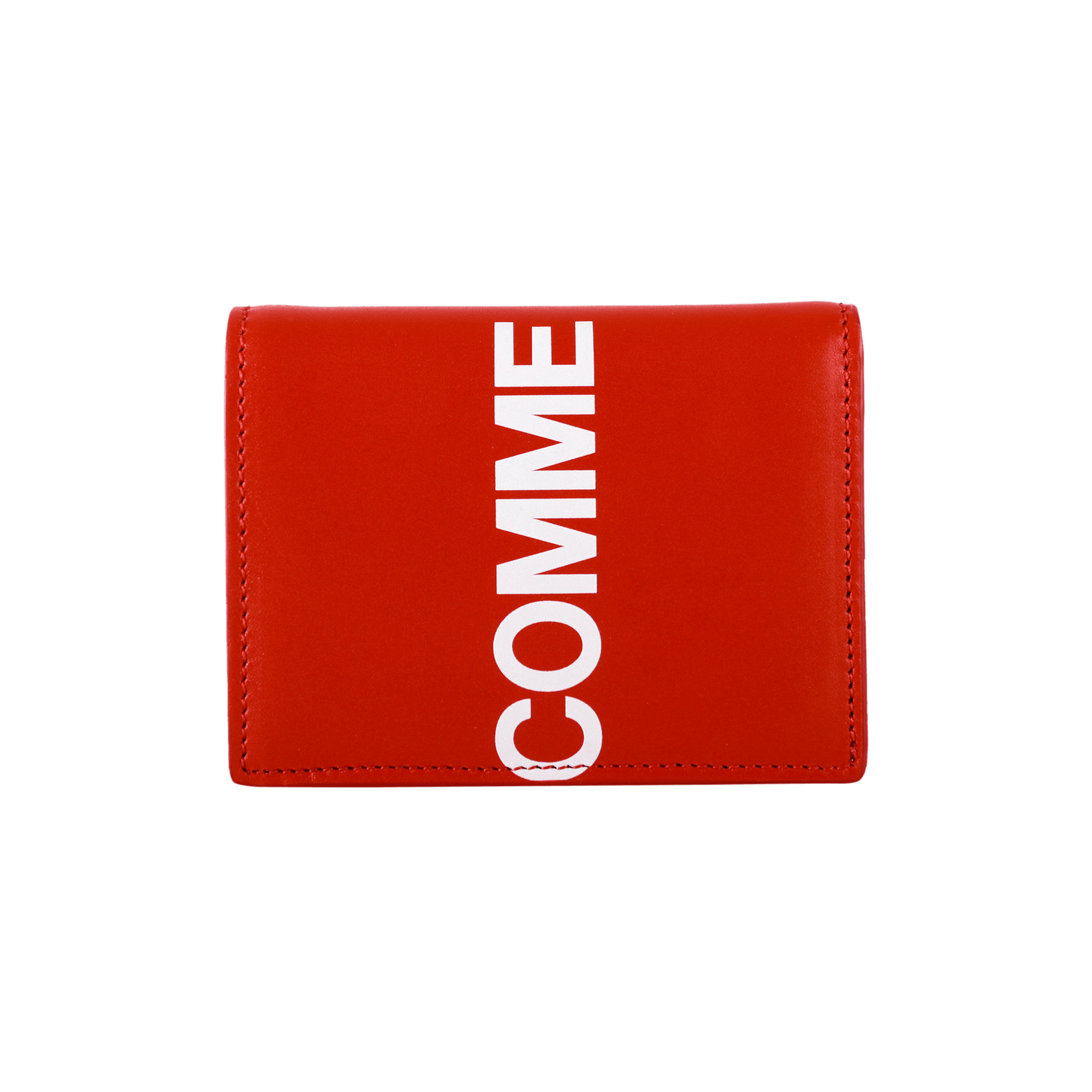 Pre-owned Comme Des Garçons Huge Logo Card Holder 'red'