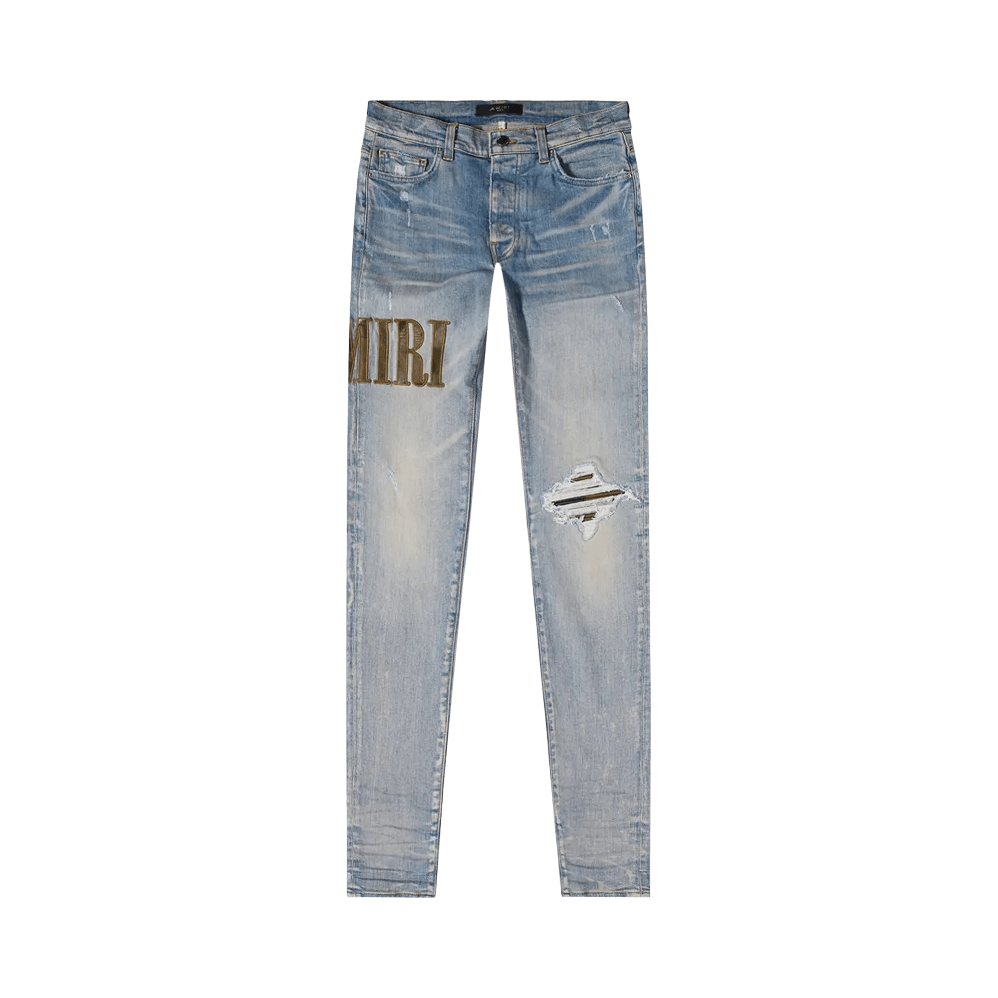 Pre-owned Amiri Core Appliqué Jean 'clay Indigo' In Blue