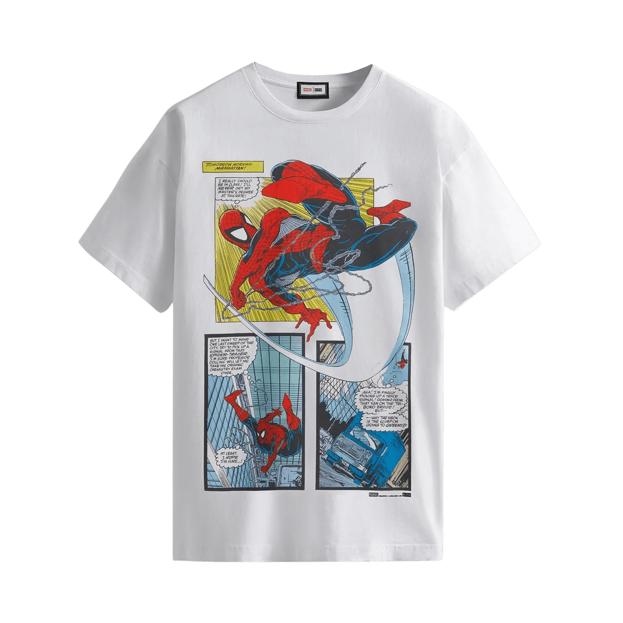 Pre-owned Kith For Spider-man New York City Vintage Tee 'white'