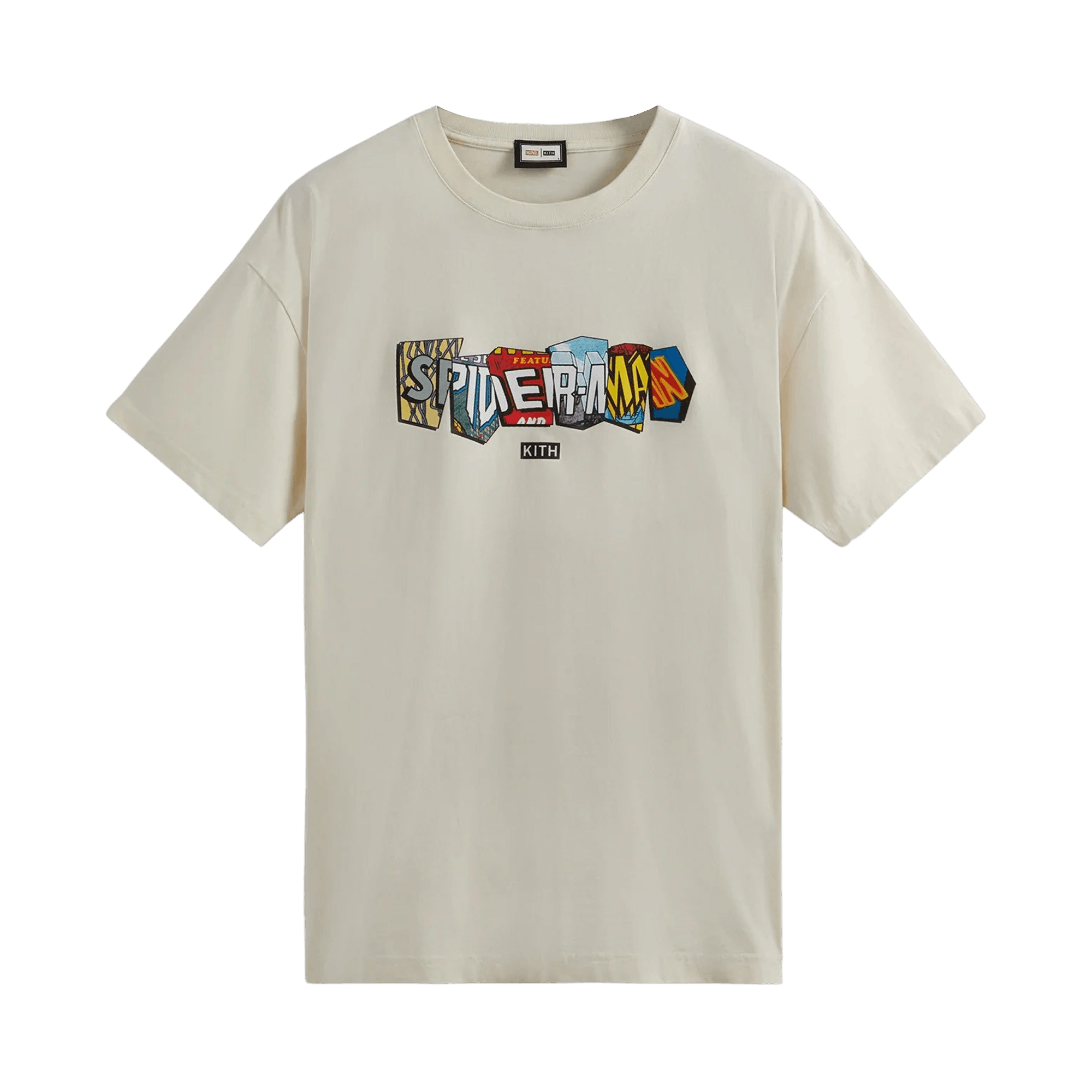 Pre-owned Kith For Spider-man Comic Covers Tee 'sandrift' In Cream