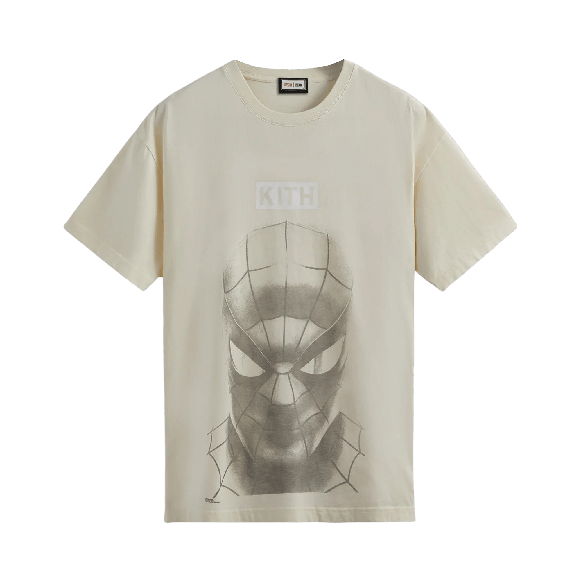 Pre-owned Kith For Spider-man Vigilante Vintage Tee 'sandrift' In Cream