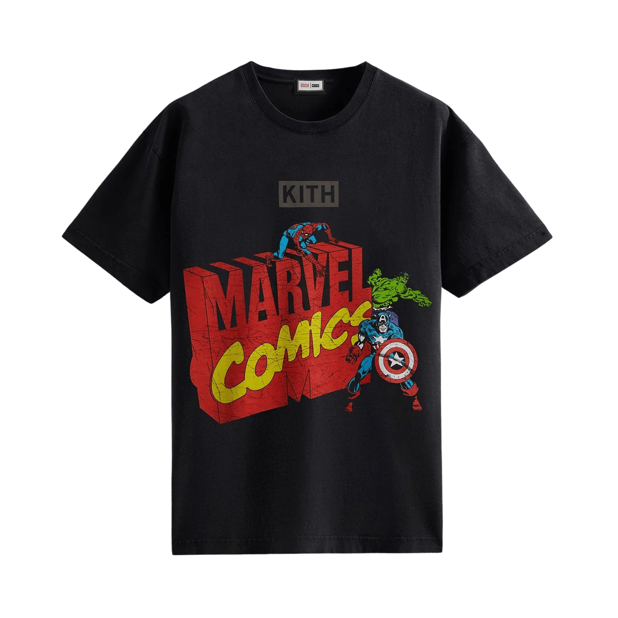 Kith For Spider-Man Avengers Vintage Tee 'Black'