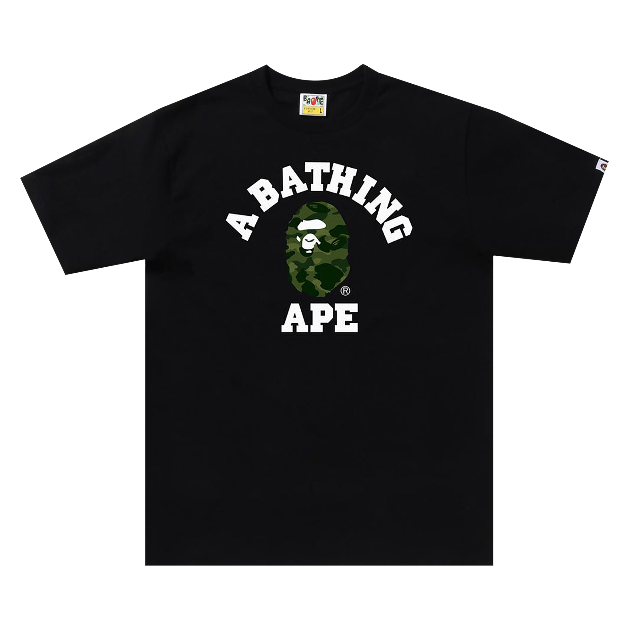 BAPE Color Camo College Tee 'Black/Green'