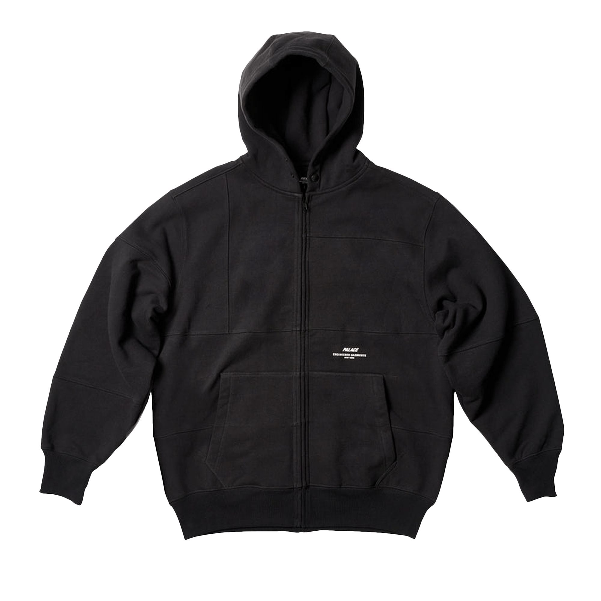 Palace x Engineered Garments Heavy Patchwork Zip Hood 'Black'
