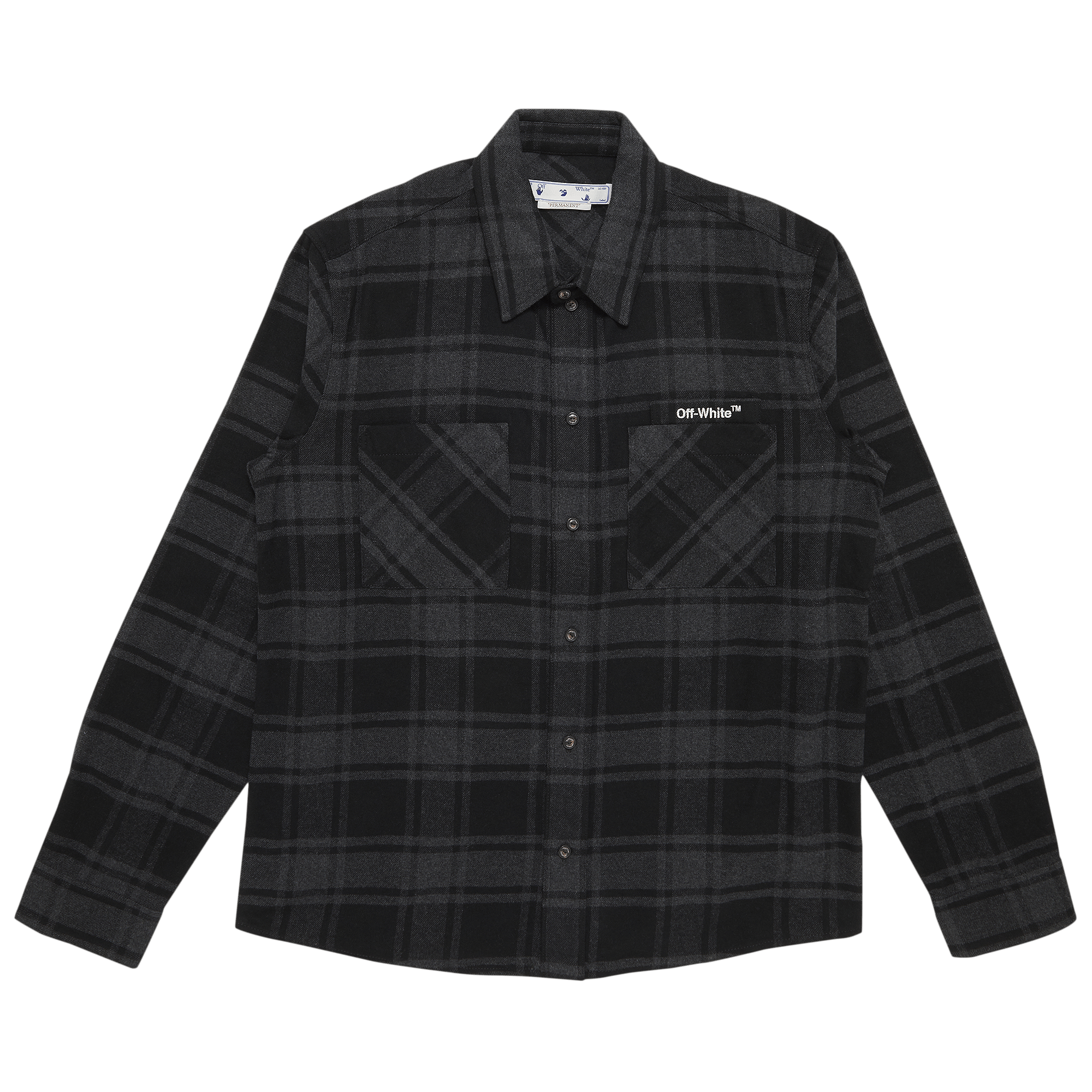 Off-White Outline Arrows Flannel T-Shirt 'Grey/White'