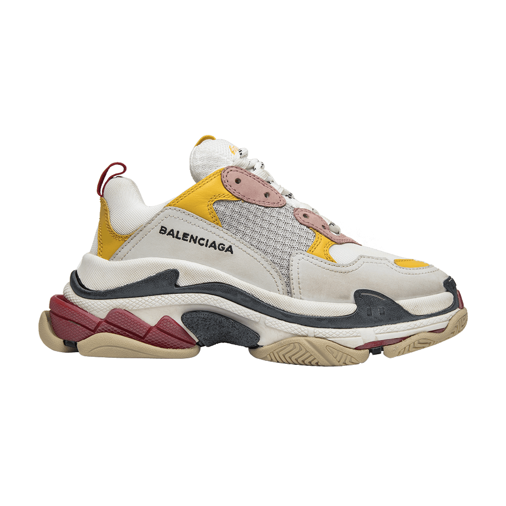 Balenciaga Wmns Triple S Trainer 'White Yellow' 2018