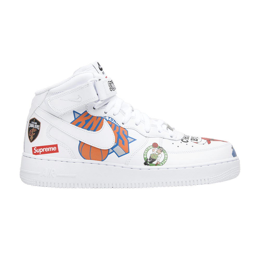 Supreme x NBA x Nike Air Force 1 Mid 'White'