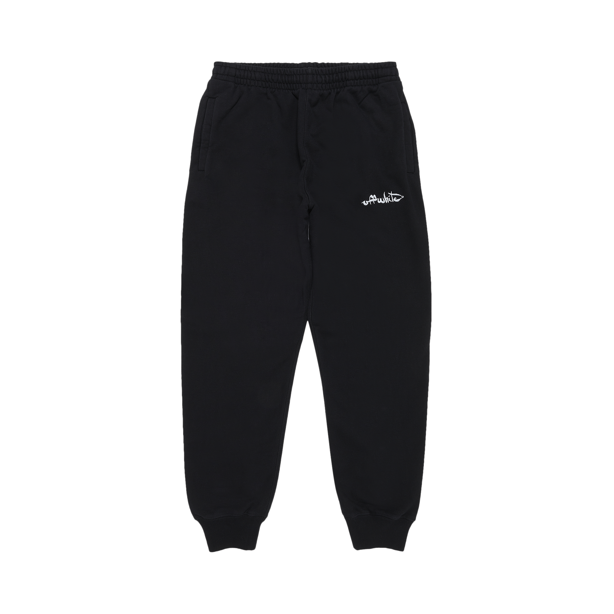 Off-White Script Logo Slim Cuff Sweatpants 'Black/White'