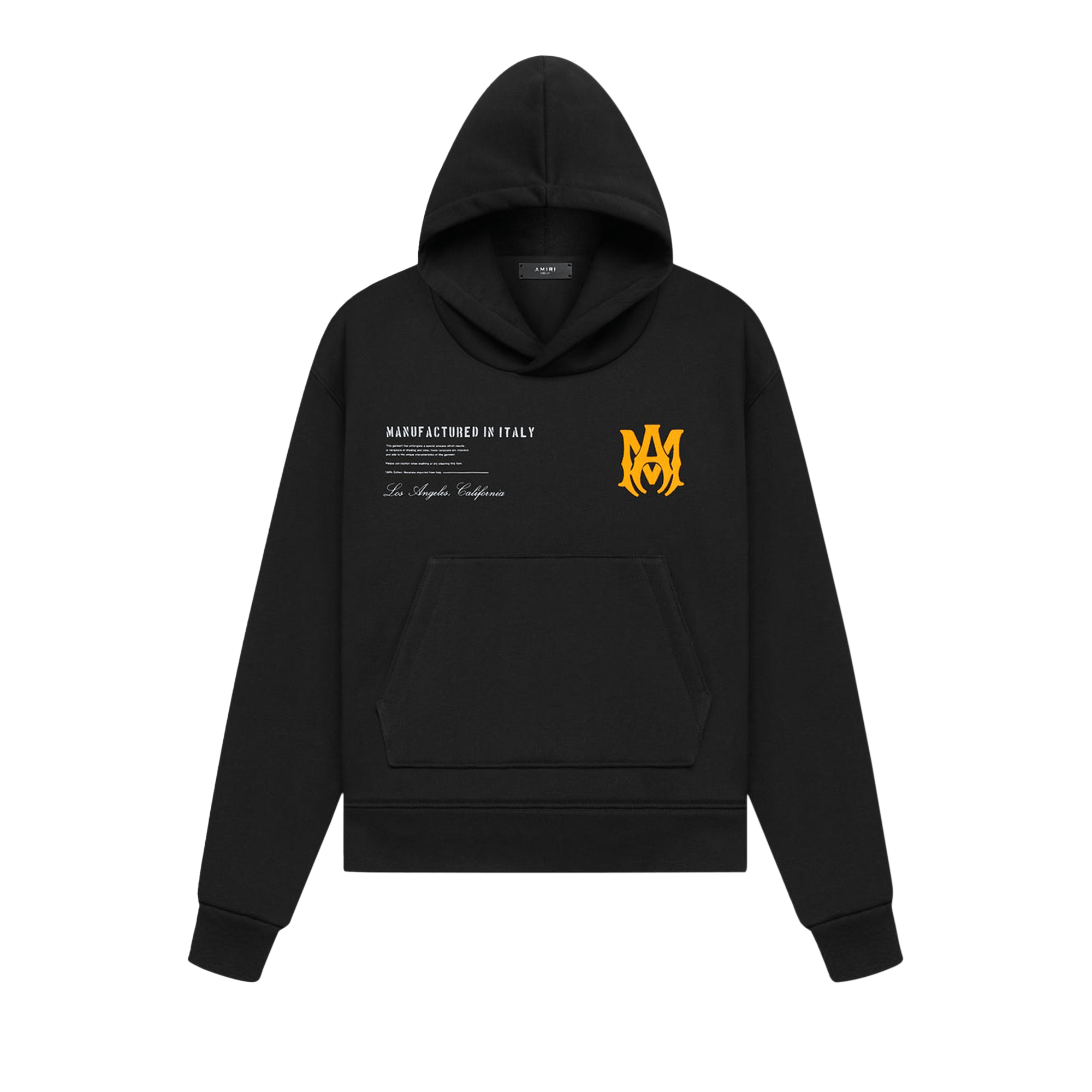 Pre-owned Amiri Military Specs Stencil Hoodie 'black'