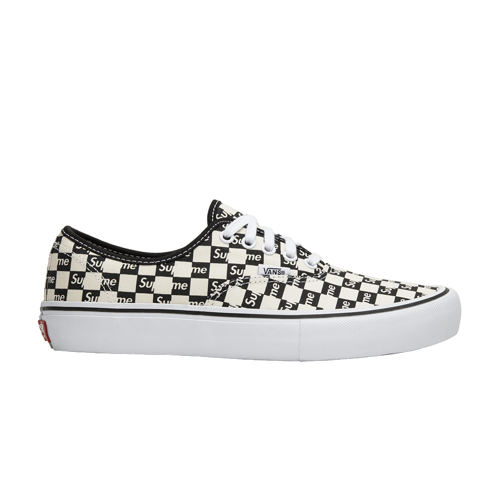 Vans Authentic Supreme Black Checker Logo