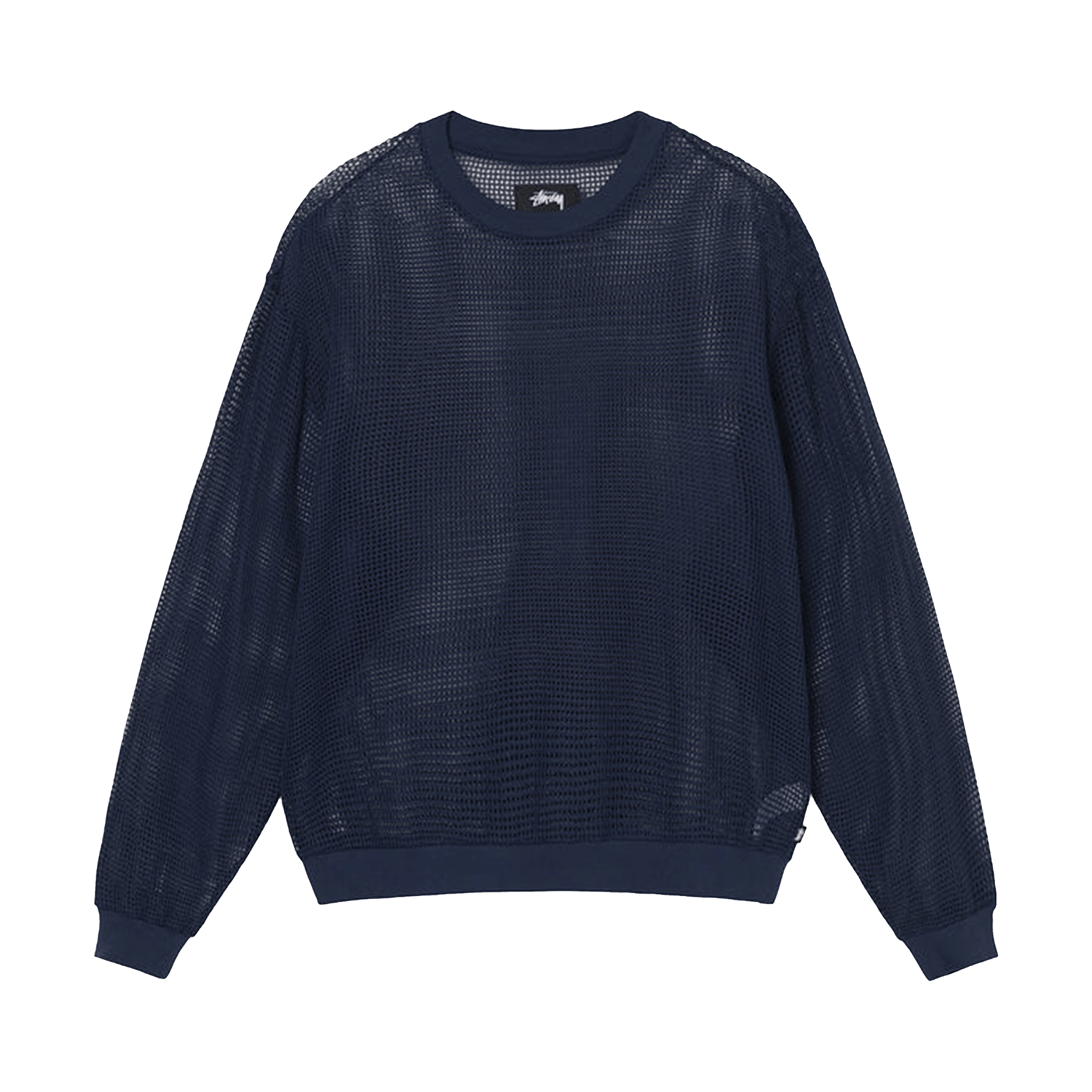 Stussy Cotton Mesh Long-Sleeve Crew 'Navy'