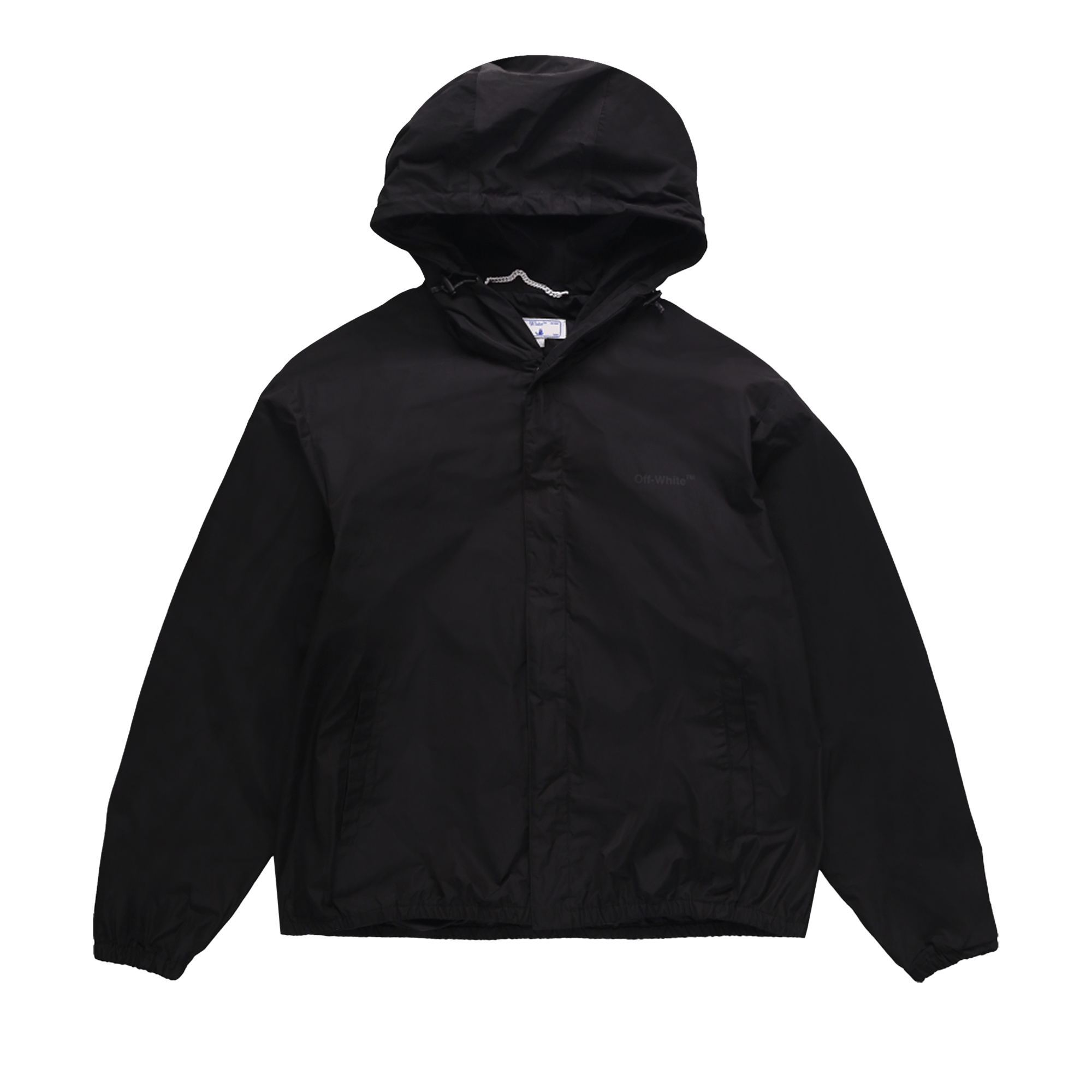 Pre-owned Off-white Diag Tab Windbreaker 'black'