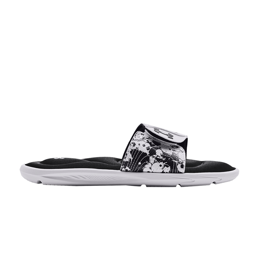 Pre-owned Under Armour Wmns Ignite 6 Graphic Strap Slide 'black White'