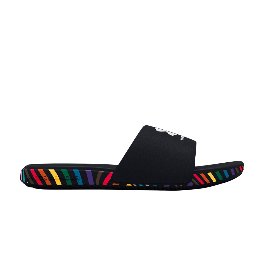 Pre-owned Under Armour Ansa Slide 'pride' In Black