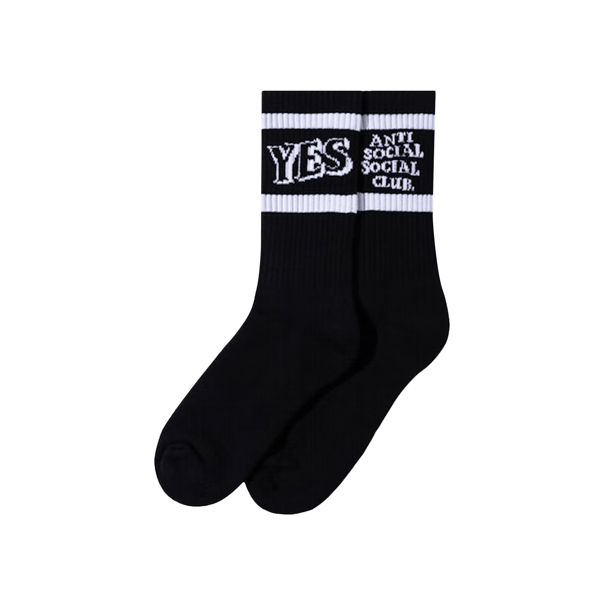 Pre-owned Anti Social Social Club Y/n Socks 'black'
