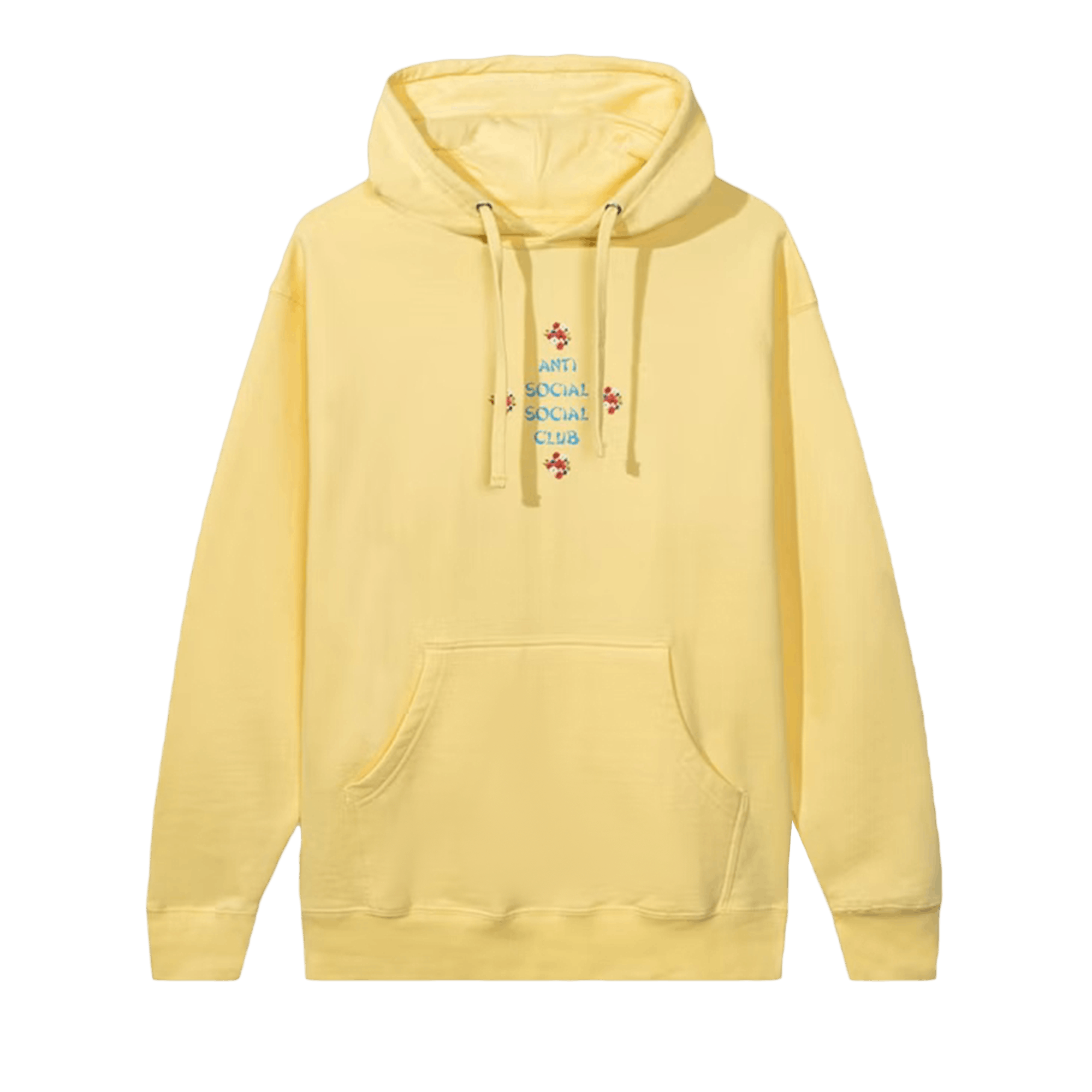 Pre-owned Anti Social Social Club 2 Much Of Heaven Hoodie 'yellow'