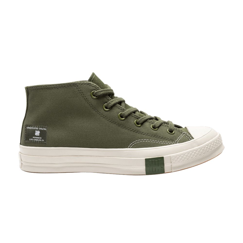 Pre-owned Converse Undefeated X Chuck 70 Mid 'chive Parchment' In Green