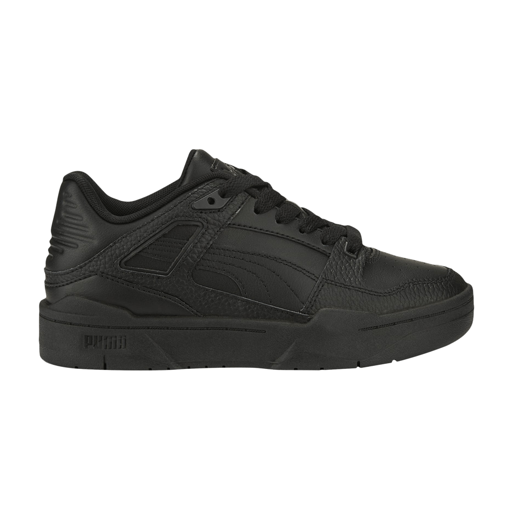 Pre-owned Puma Slipstream Leather Jr 'triple Black'
