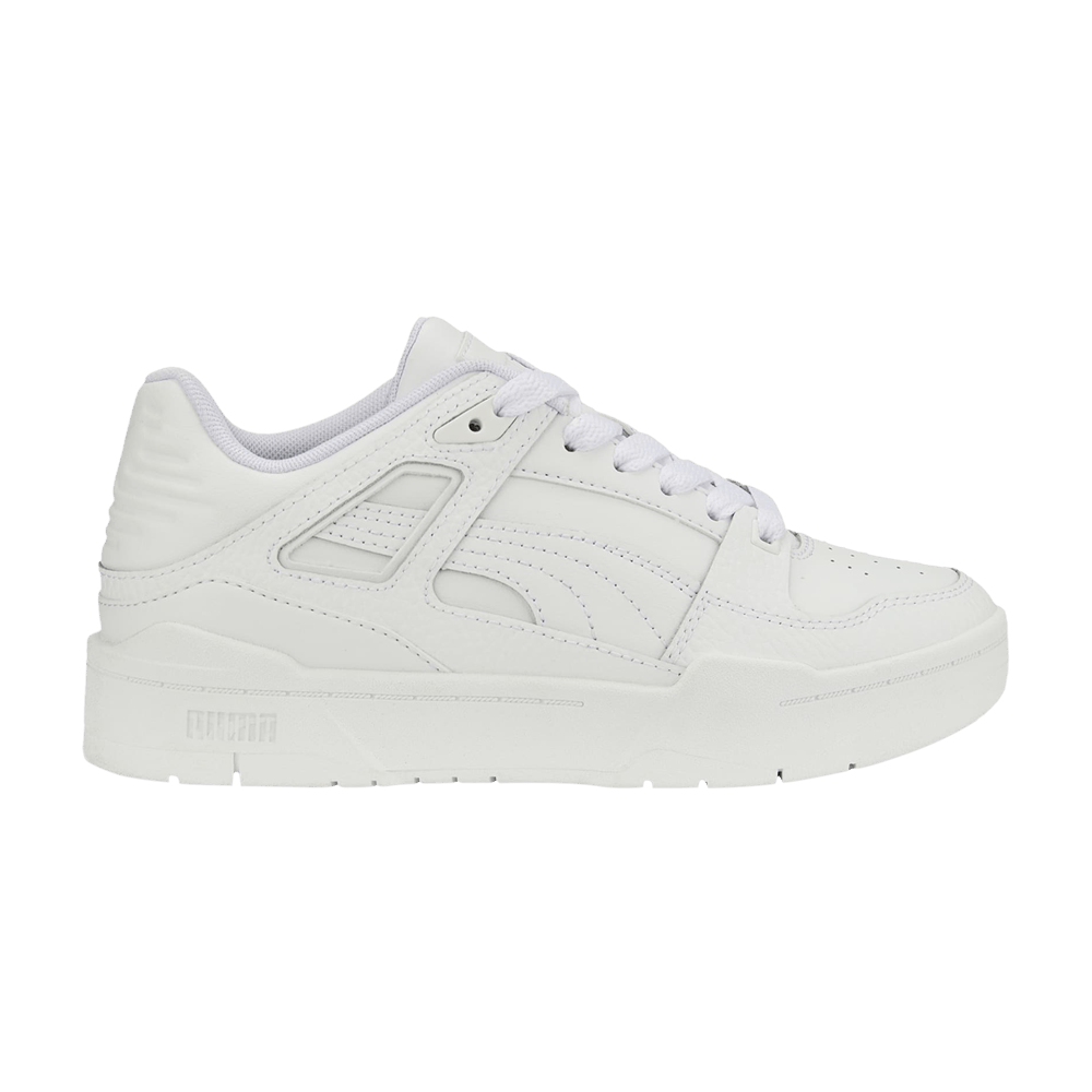 Pre-owned Puma Slipstream Leather Jr 'triple White'