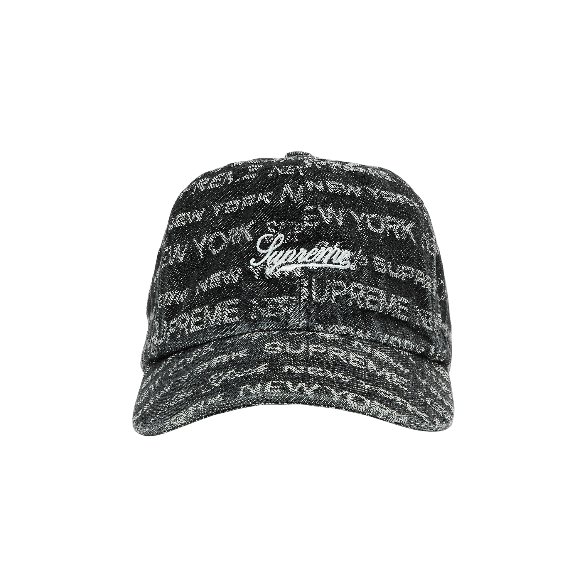 Supreme Multi Type Jacquard Denim 6-Panel 'Black'