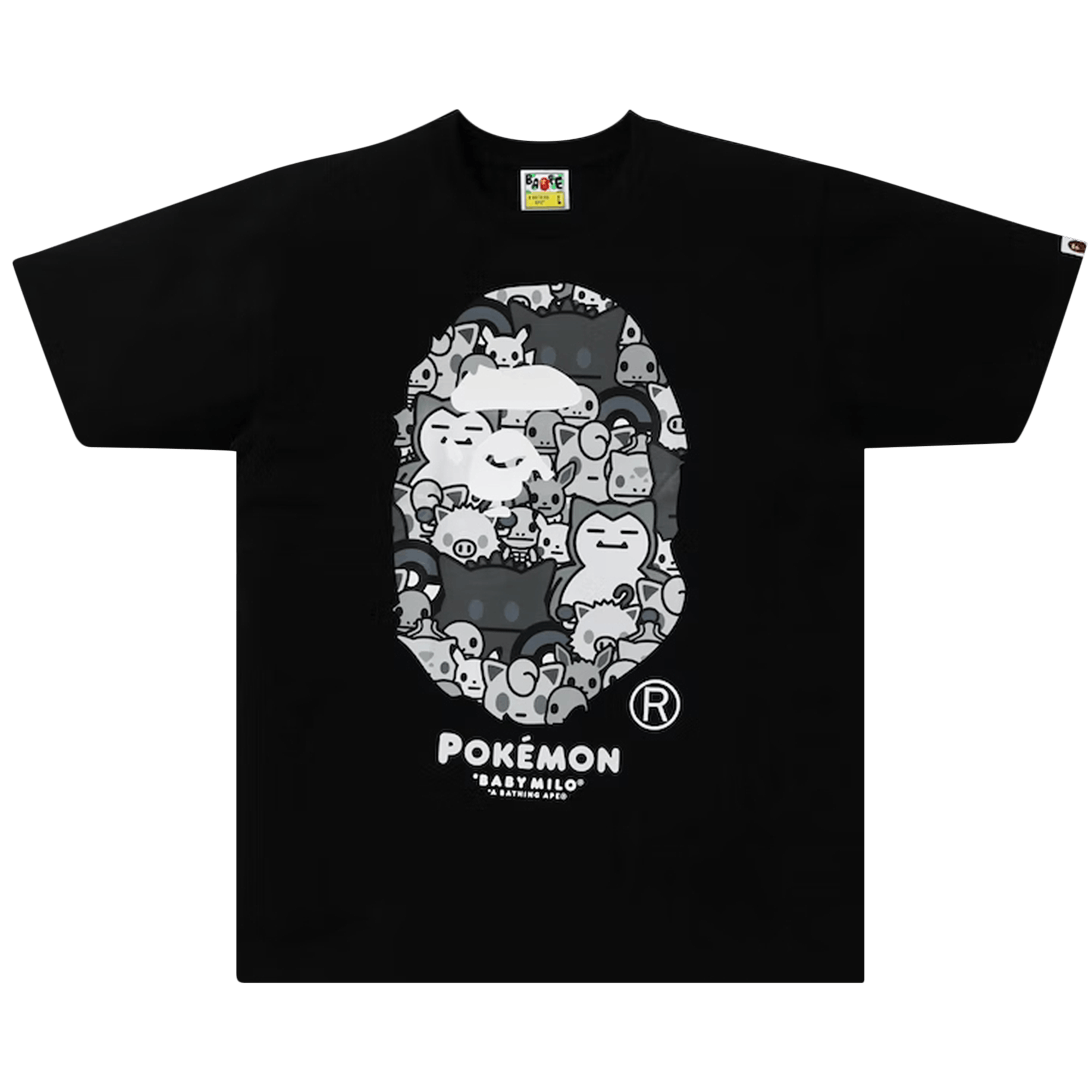 BAPE Baby Milo x Pokemon Monotone Ape Head Tee #2 'Black'