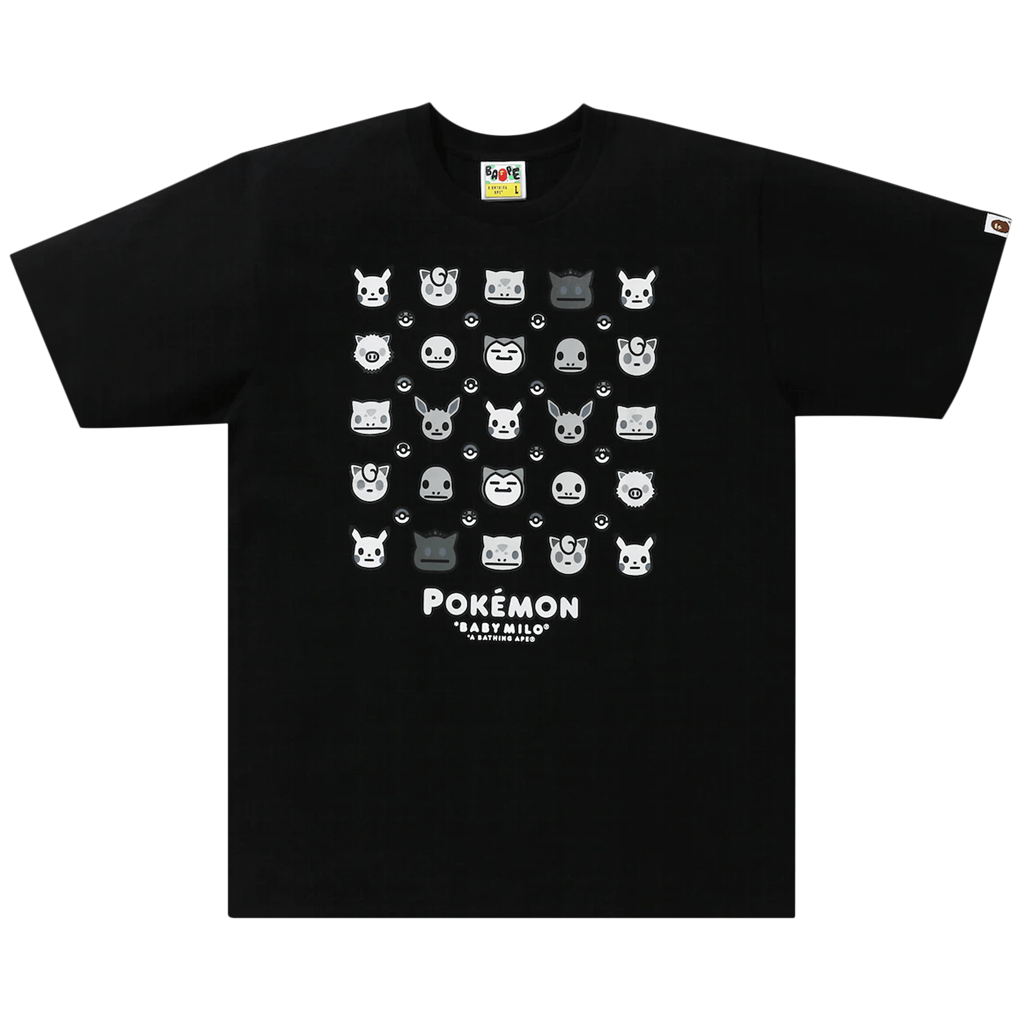 BAPE Baby Milo x Pokemon Monotone Tee #4 'Black'