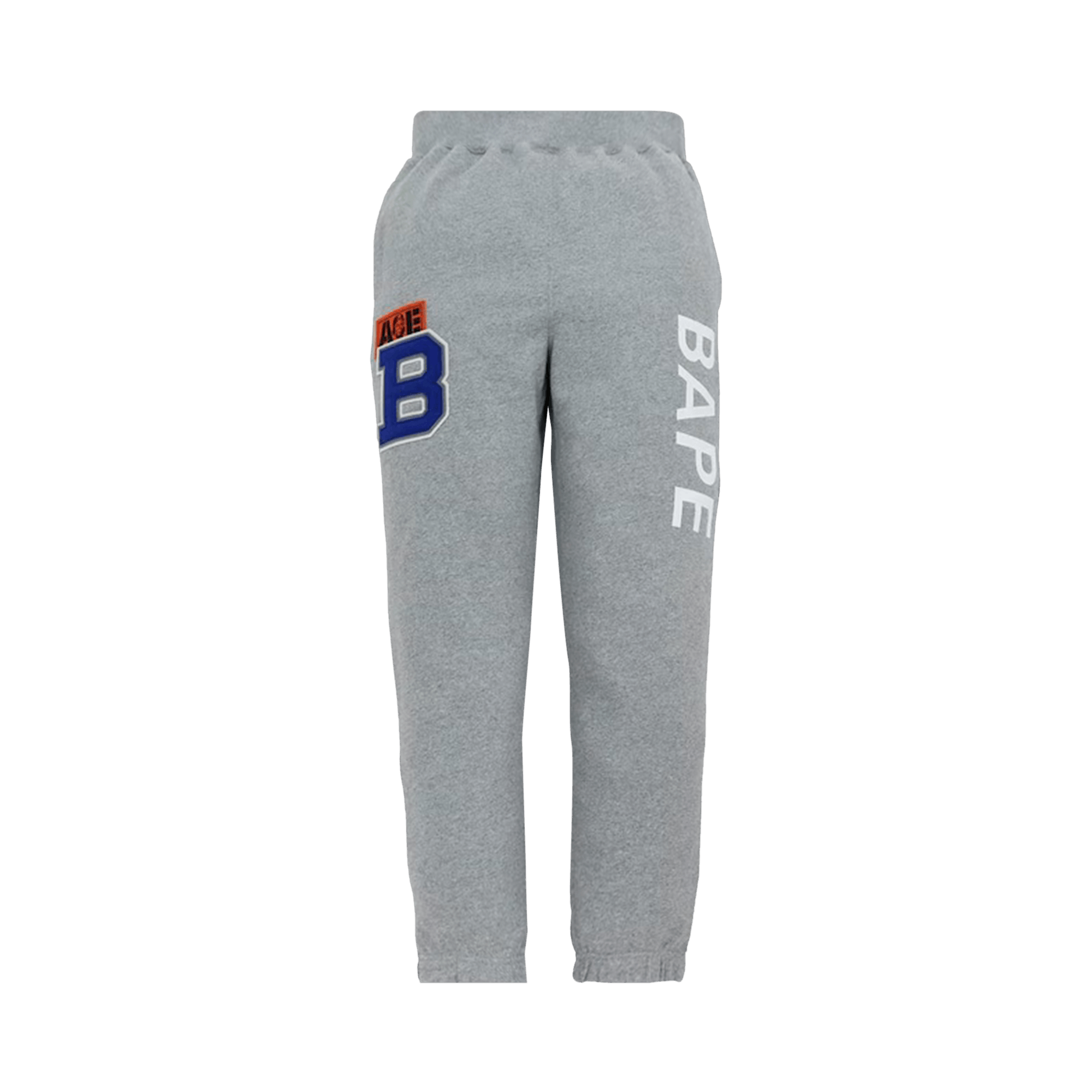 Pre-owned Bape Patch Sweat Pants 'grey'
