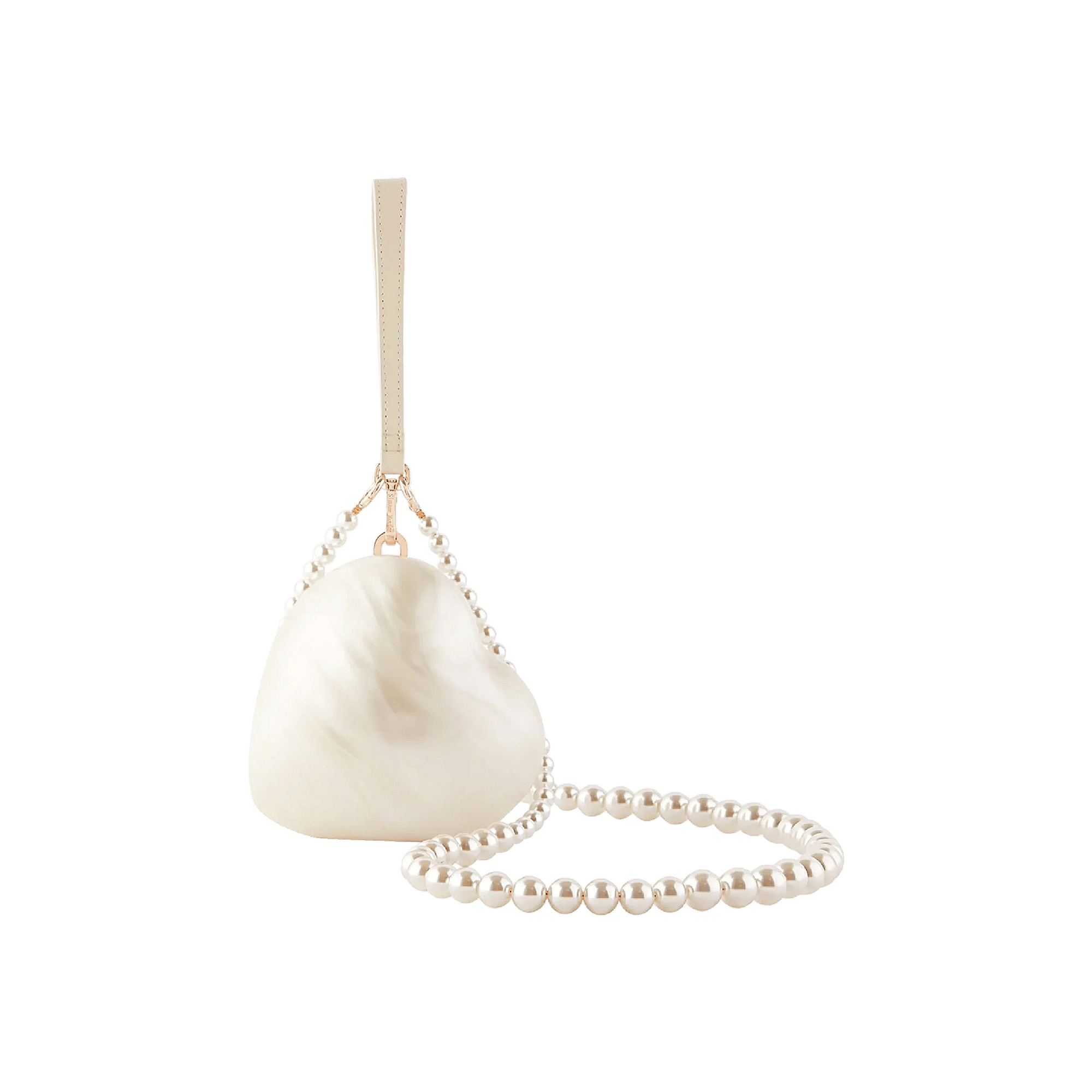 【Simone Rocha】 Staccatoパールアンド fauxパール pendantネッ Staccato pearls and faux pearls pendant necklace in white